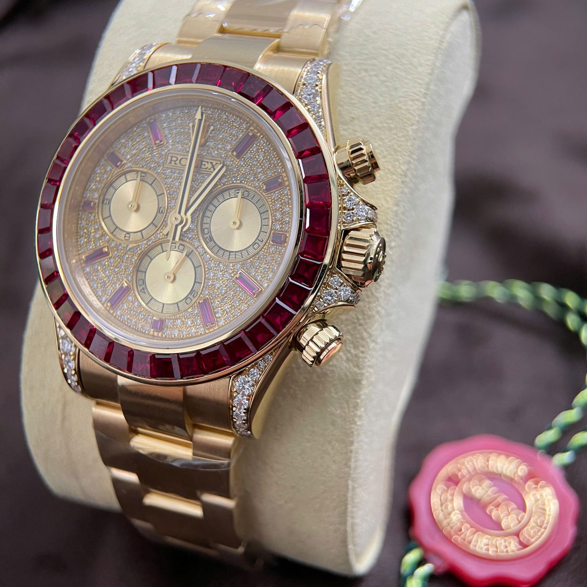 Rolex Cosmograph Daytona 126598TRU Super Clone18K Solid Gold + Ruby + Natural Diamonds 40mm - Image 2