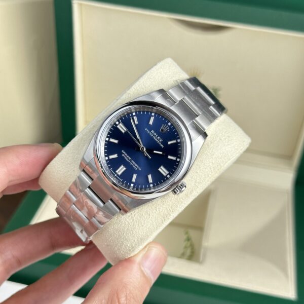 Dong Ho Rolex Che Tac Oyster Perpetual 126000 Mat Xanh Blue Nha May Clean 36mm 6 1