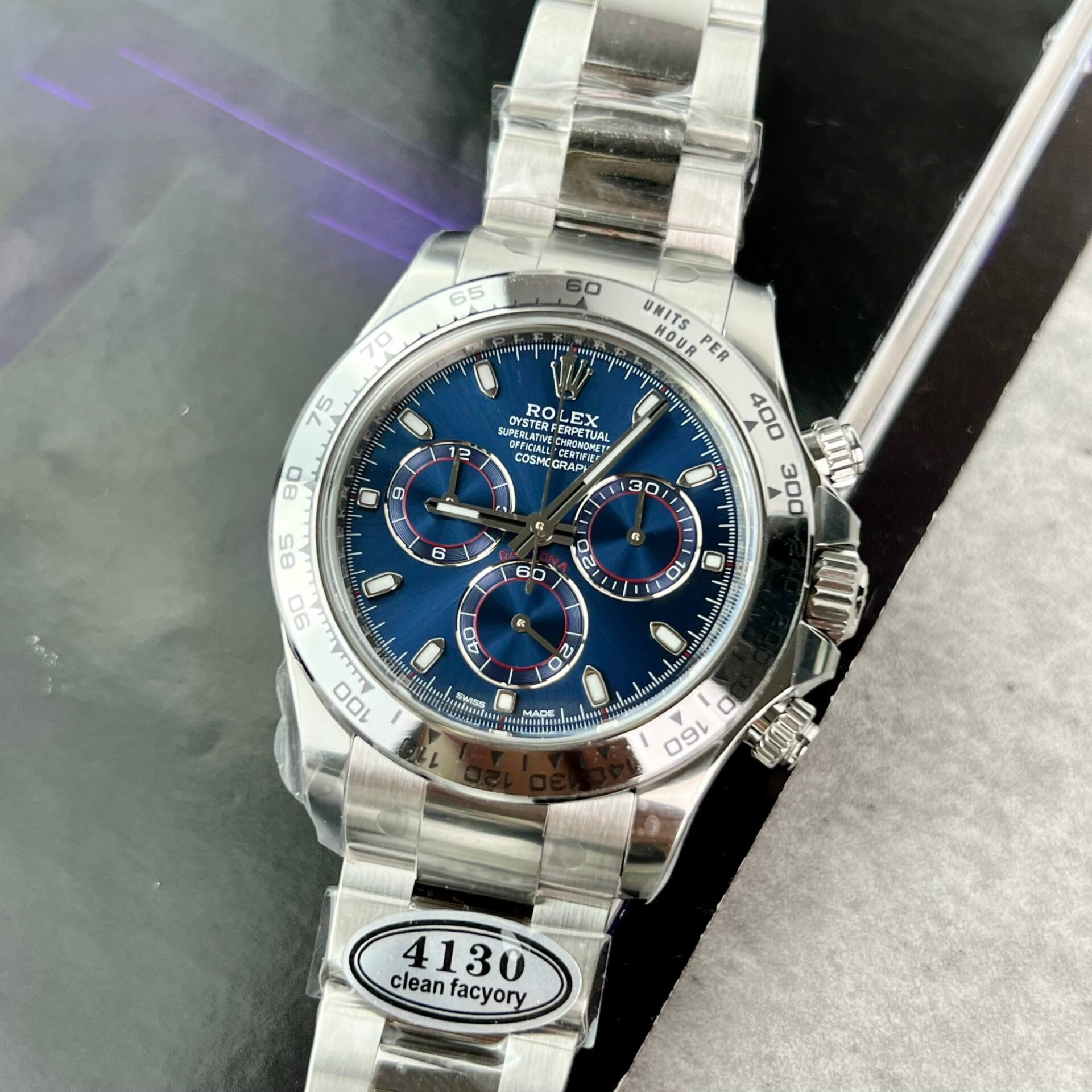 Rolex Daytona 116509 Super Clone Watch Blue Dial Clean Factory 40mm