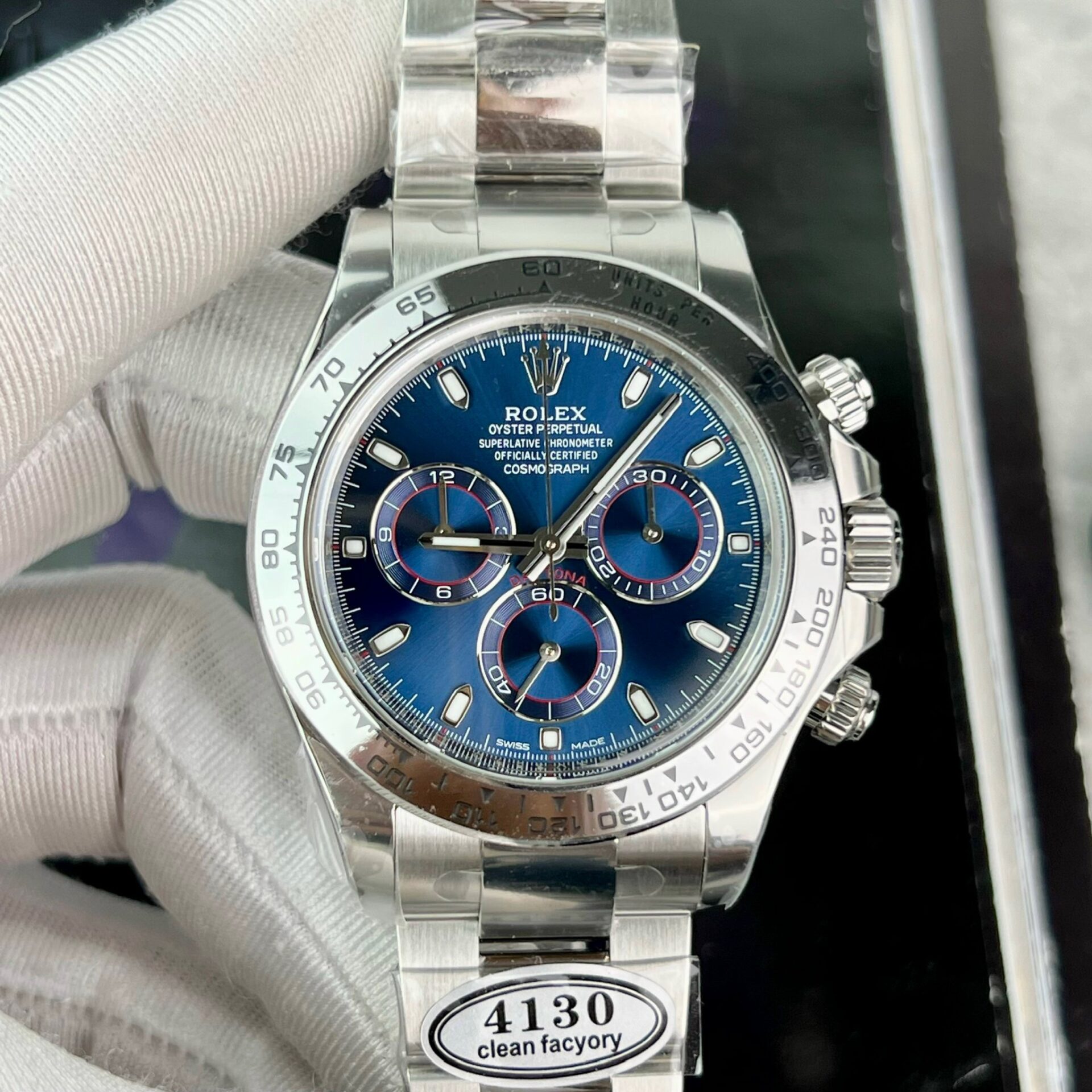 Rolex Daytona 116509 Super Clone Watch Blue Dial Clean Factory 40mm - Image 2