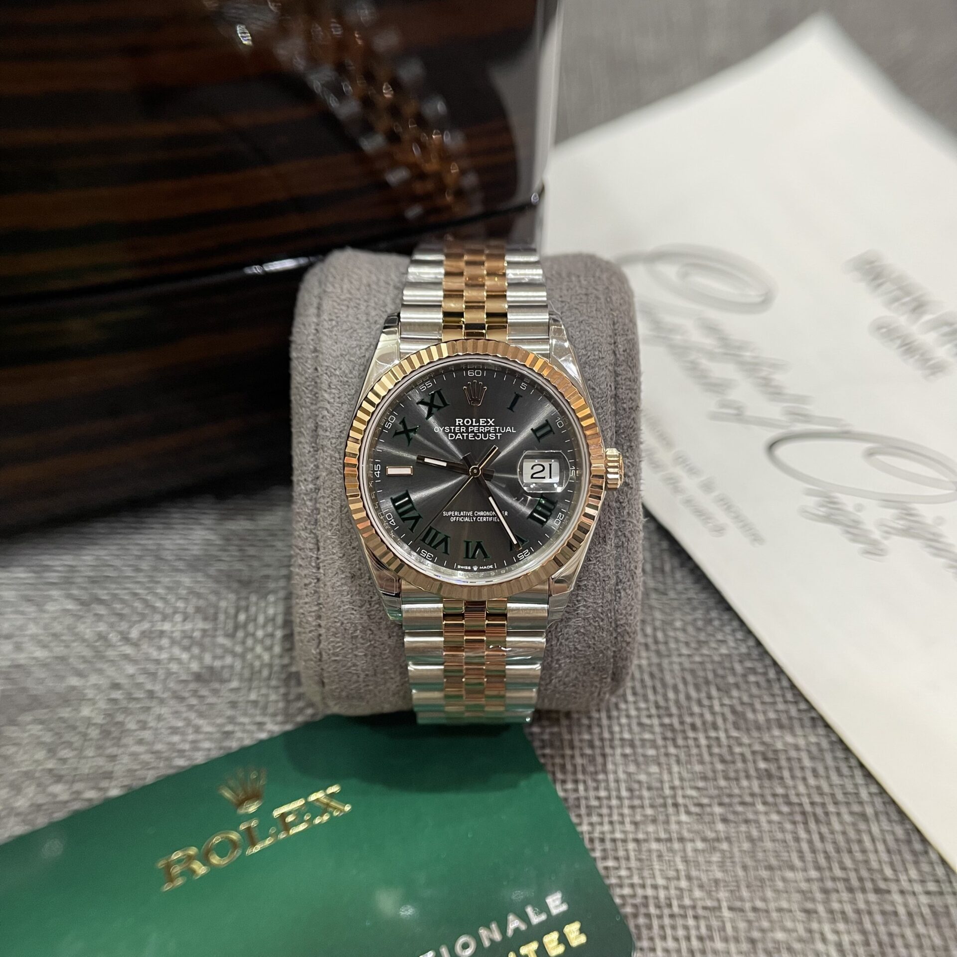 Rolex DateJust 126231 Wimbledon Dial Super Clone Watch Demi Strap VS Factory 36mm