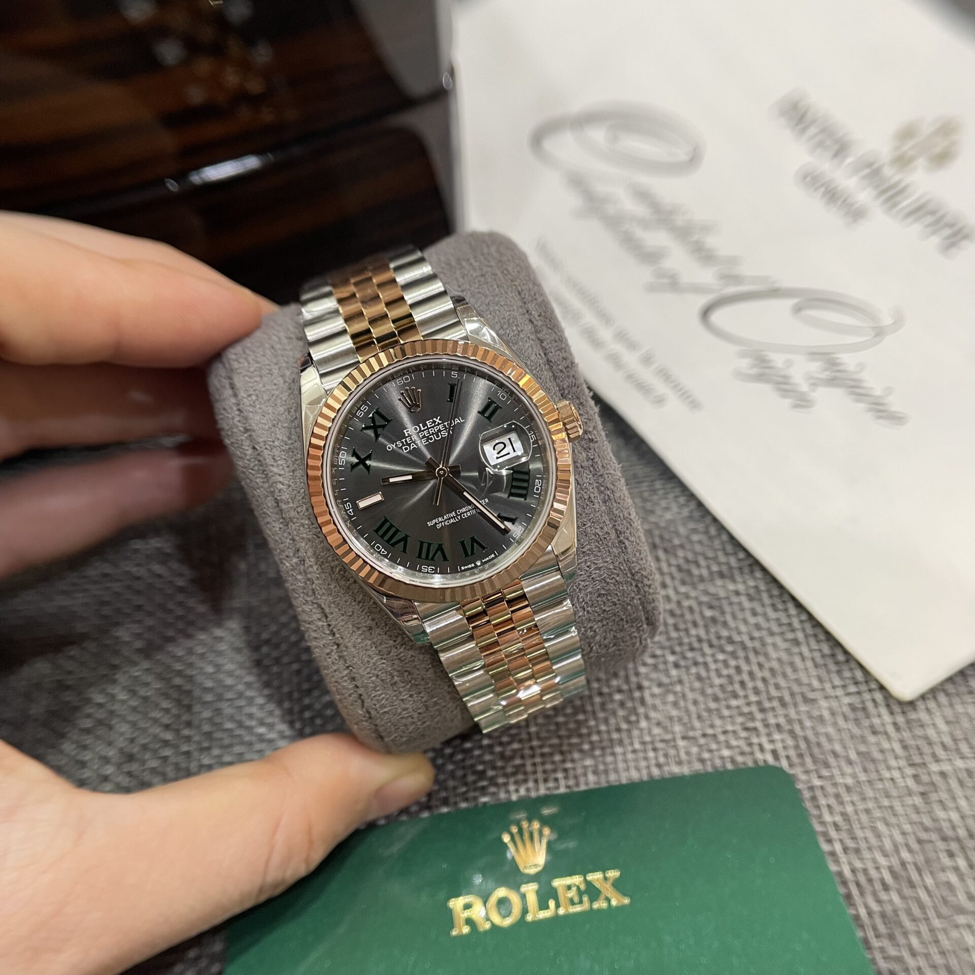 Rolex DateJust 126231 Wimbledon Dial Super Clone Watch Demi Strap VS Factory 36mm - Image 2