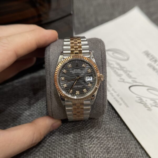Dong Ho Rolex DateJust 126231 Mau Demi Mat Xep Gach Xam Dam VSF 36mm 4 1