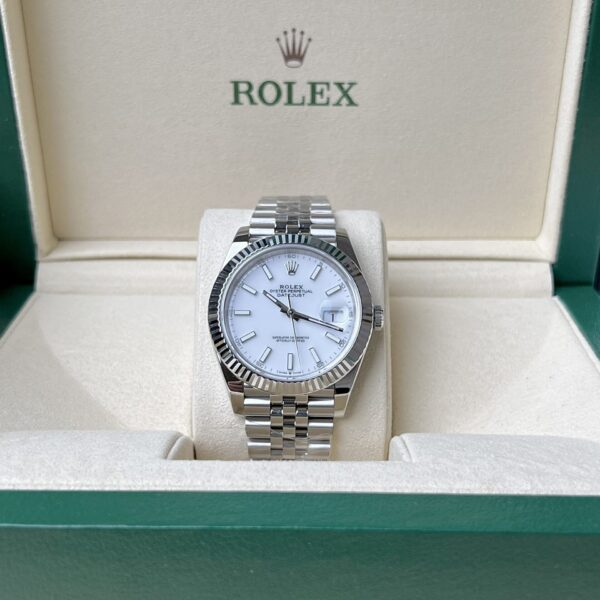 Dong Ho Rolex DateJust 126334 Mat Men Su Trang Nha May Clean 41mm 2 1