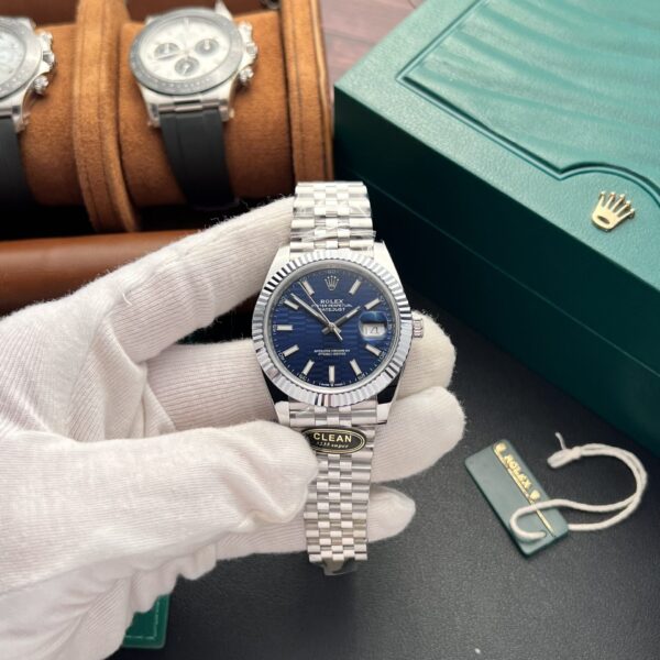 Dong Ho Rolex DateJust 126334 Mat Nep Gap Mau Xanh Duong Clean 41mm 4 1