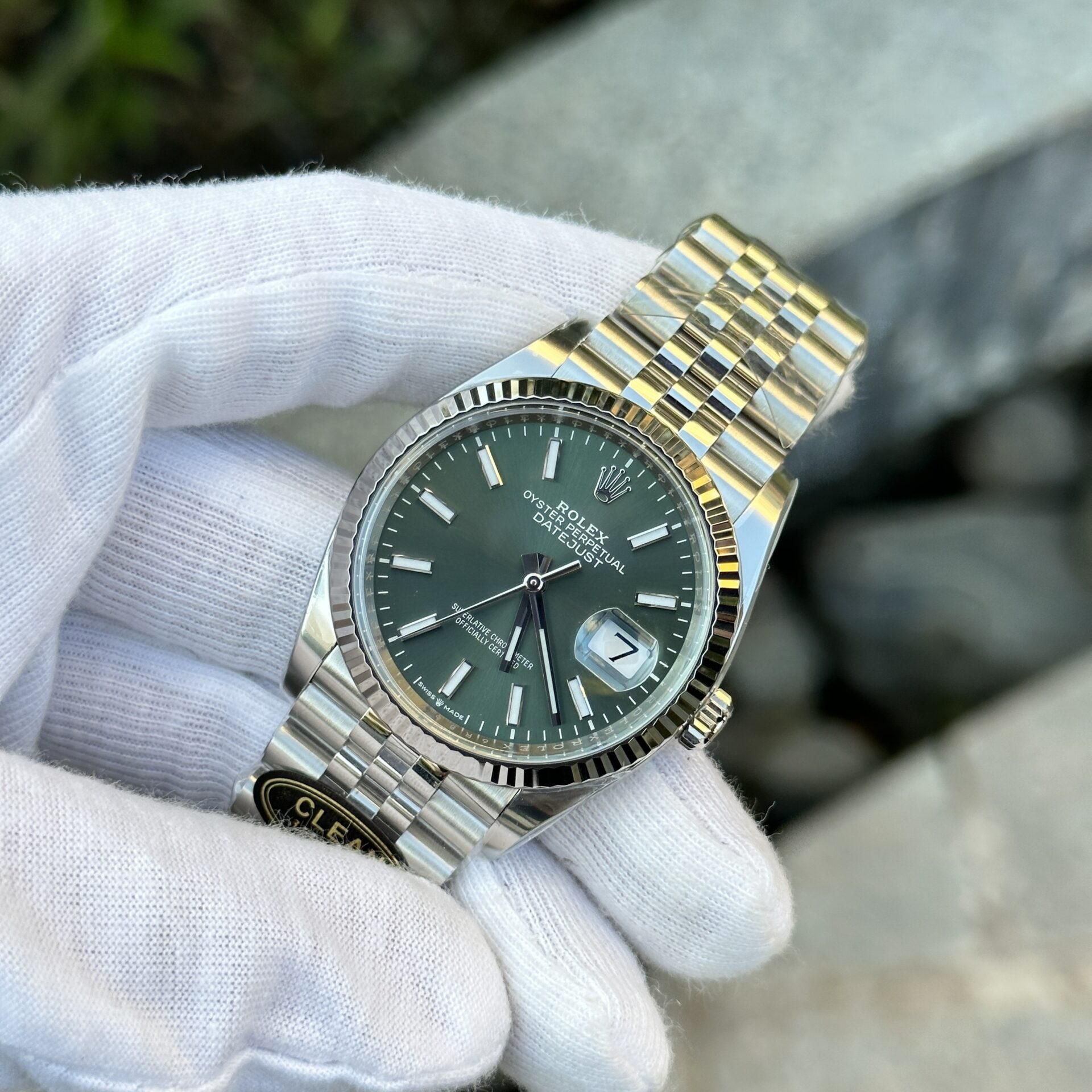 Rolex DateJust 126334 Green Dial Jubilee Strap Clean Factory 36mm Super Clone - Image 3