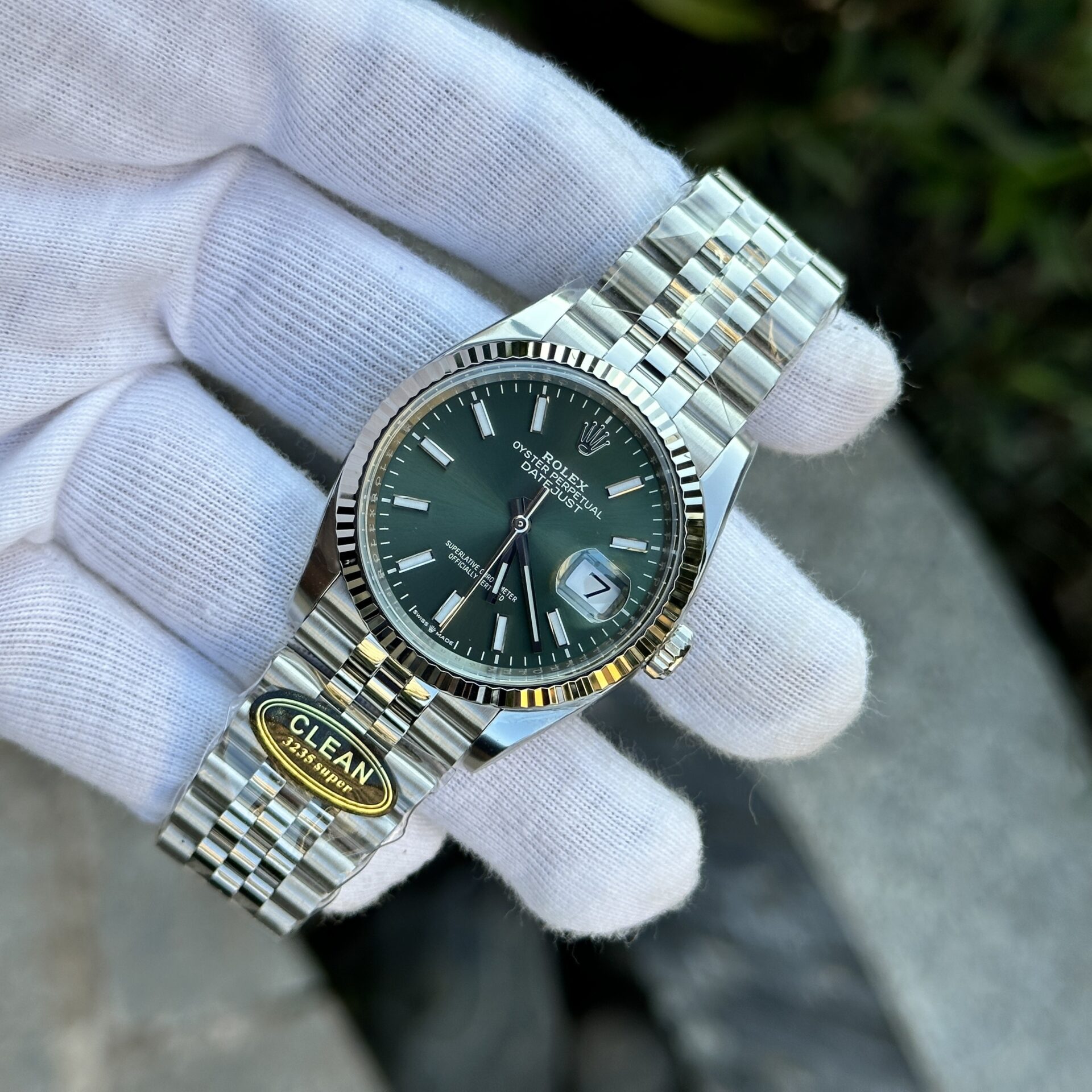 Rolex DateJust 126334 Green Dial Jubilee Strap Clean Factory 36mm Super Clone - Image 4