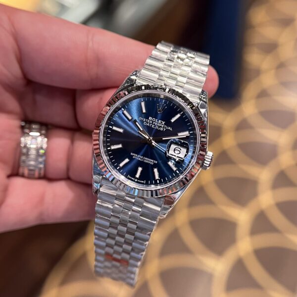 Dong Ho Rolex DateJust 126334 Replica 11 Mat Xanh Blue VSF 36mm 4 scaled 1