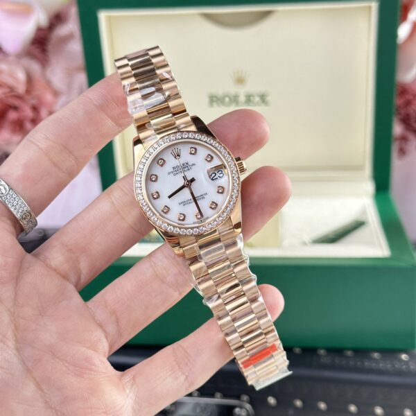 Dong Ho Rolex DateJust 278285 Replica 11 Nu Dinh Da Swarovski 31mm 2 1