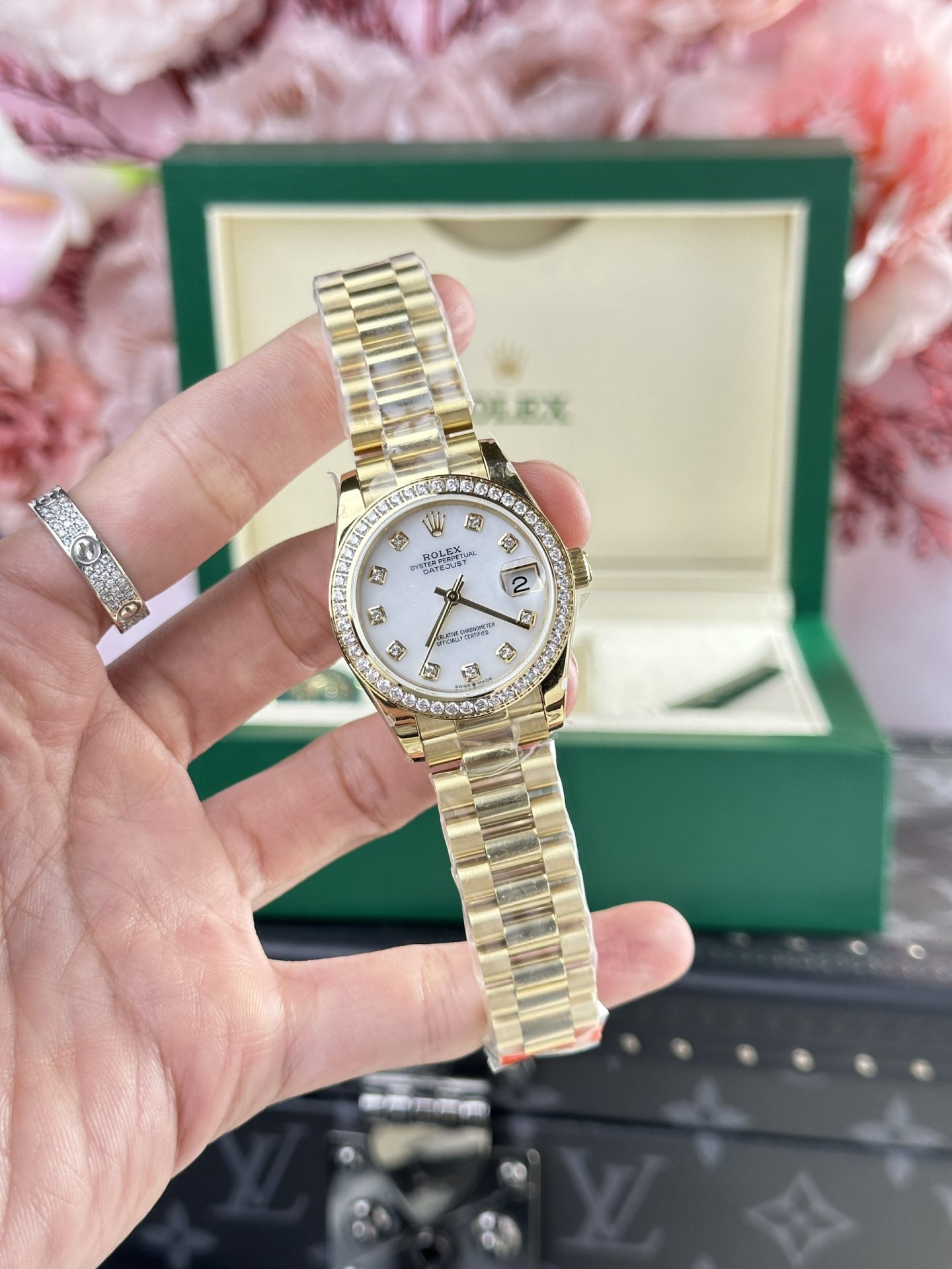 Rolex DateJust 278288 Super Clone Watch President Strap Diamond Bezel 31mm
