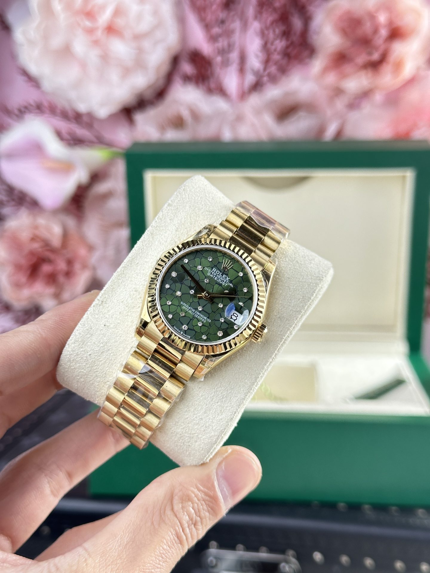 Rolex Super Clone DateJust 278288 Olive Flower Pattern Dial 31mm - Image 2