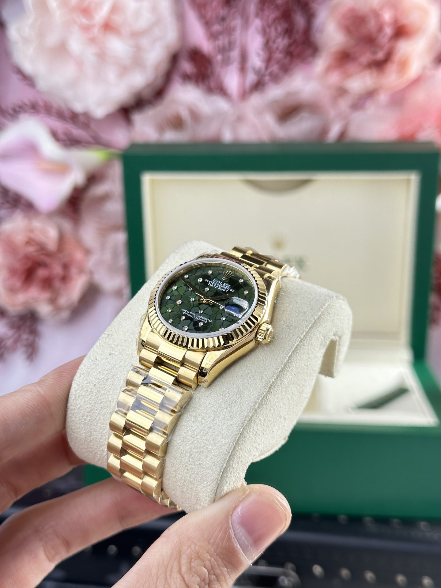 Rolex Super Clone DateJust 278288 Olive Flower Pattern Dial 31mm - Image 3