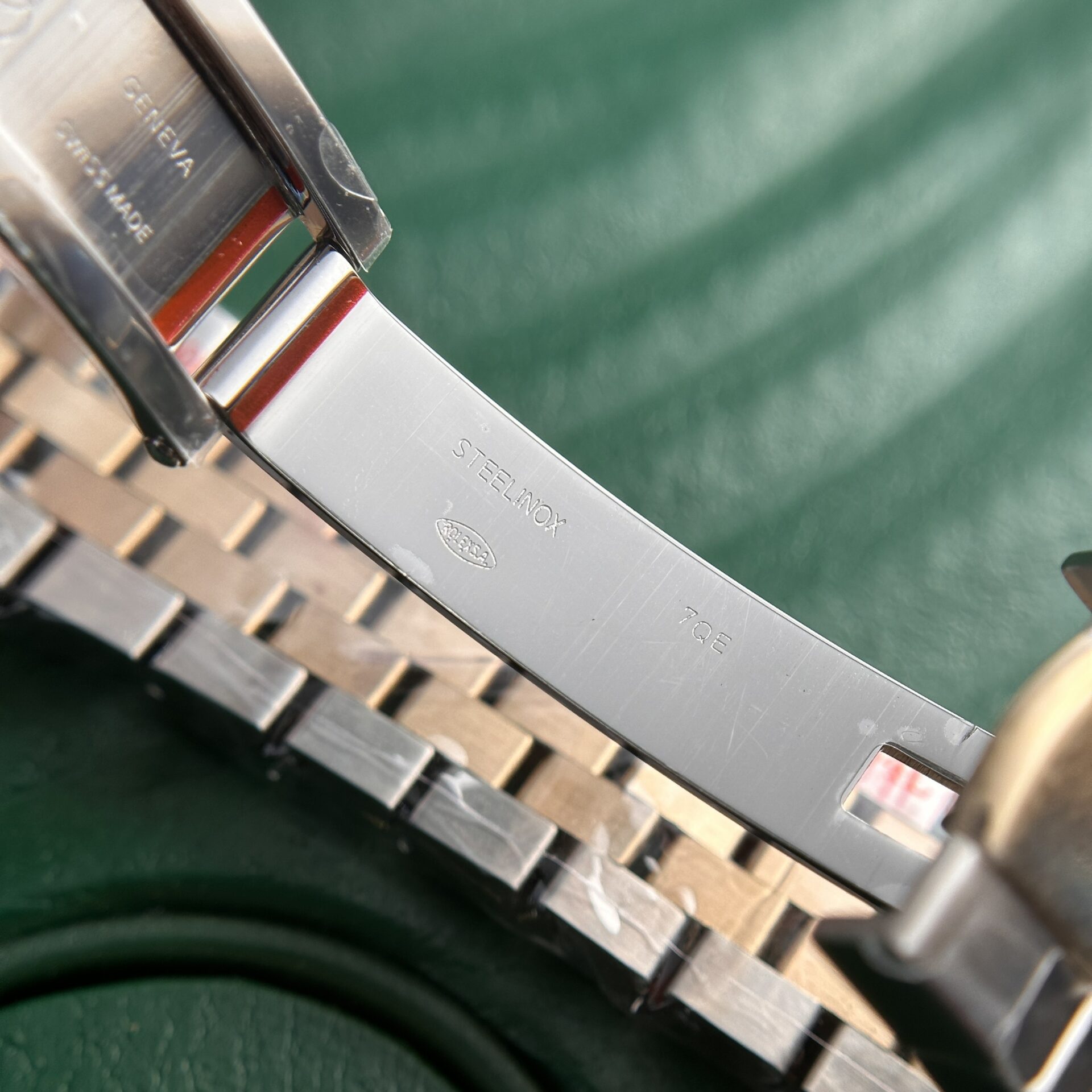 Rolex DateJust 18K Gold Wrapped Super Clone Watch Palm Leaf Dial GM 36mm - Image 7