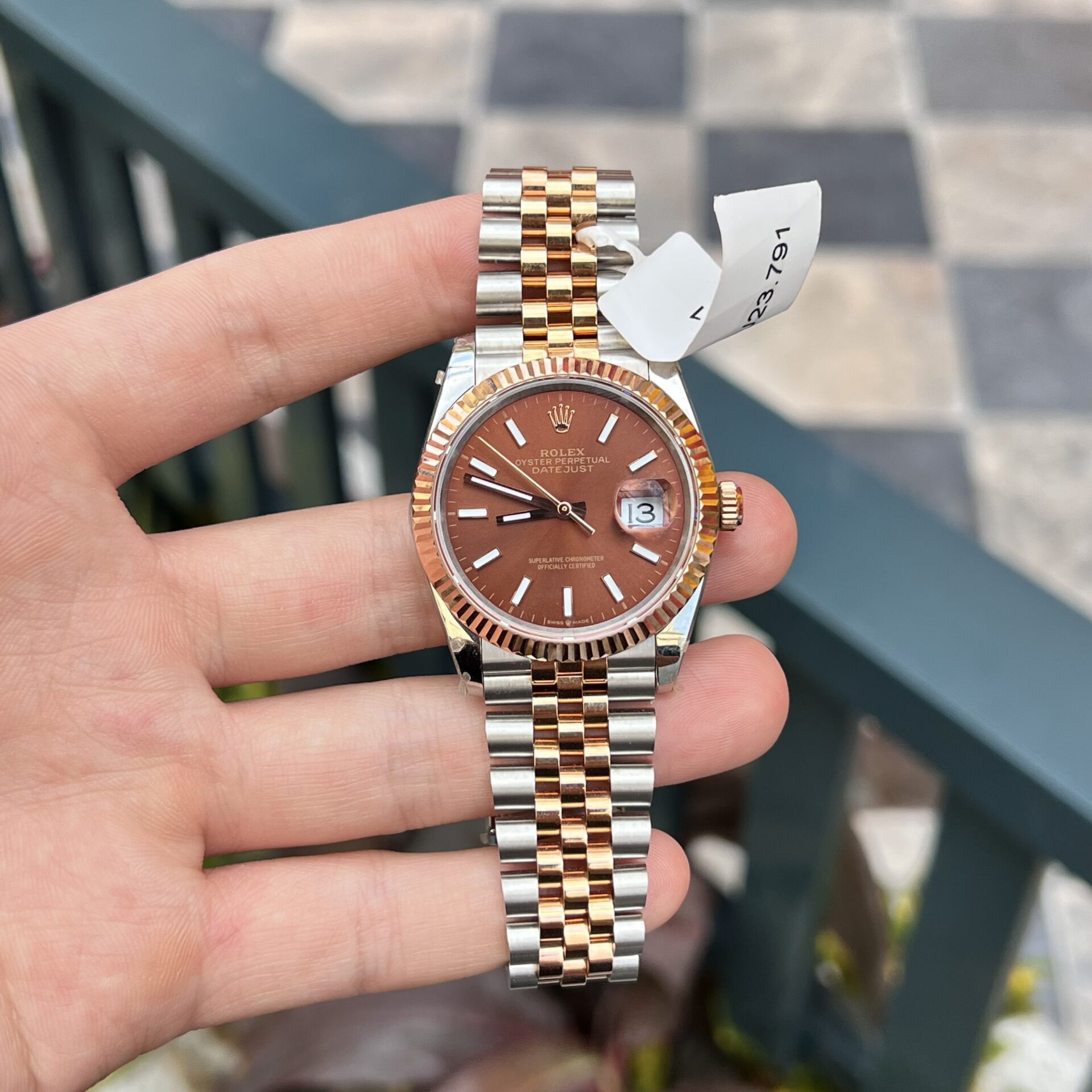 Rolex DateJust Gold Wrapped Chocolate Dial Super Clone Watch Luminous Markers GMF 36mm - Image 2