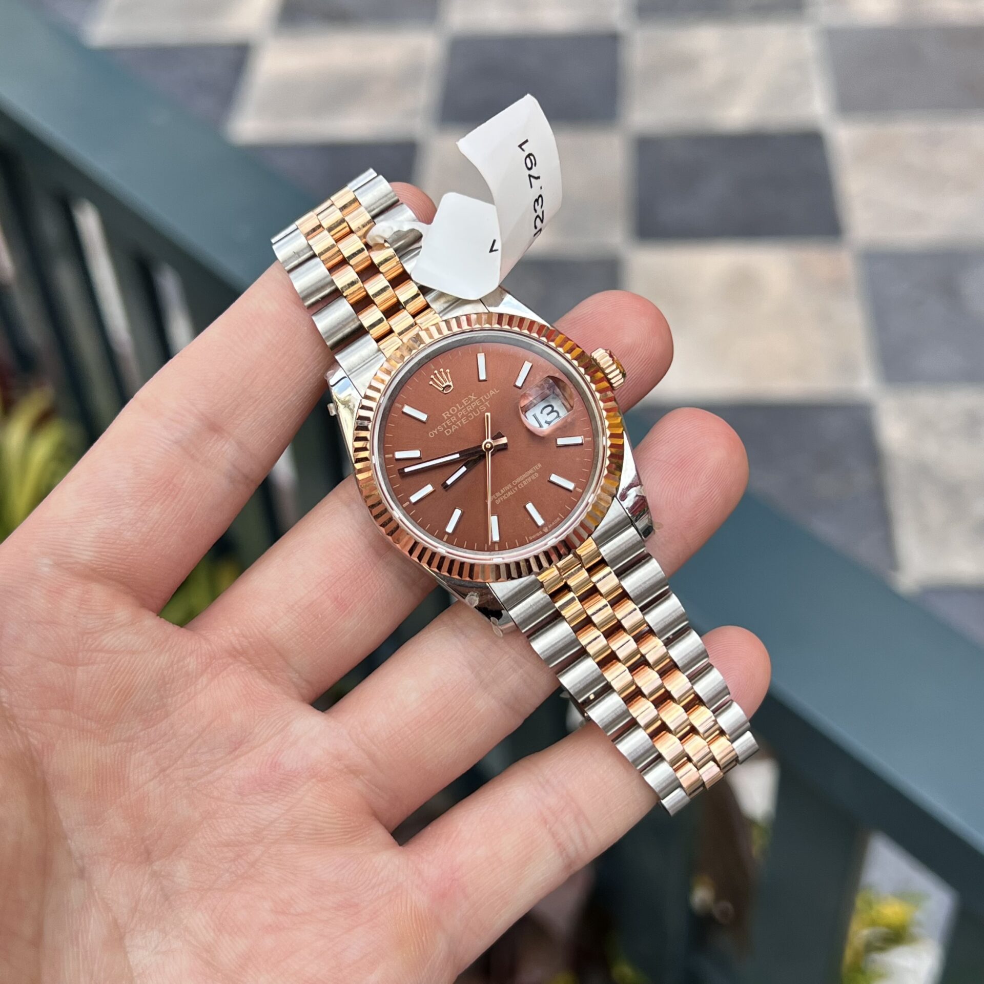 Rolex DateJust Gold Wrapped Chocolate Dial Super Clone Watch Luminous Markers GMF 36mm - Image 3