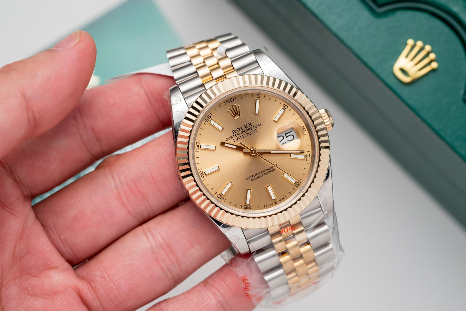Rolex DateJust Super Clone Watch Jubilee Strap Gold Wrapped GM Factory 41mm - Image 5