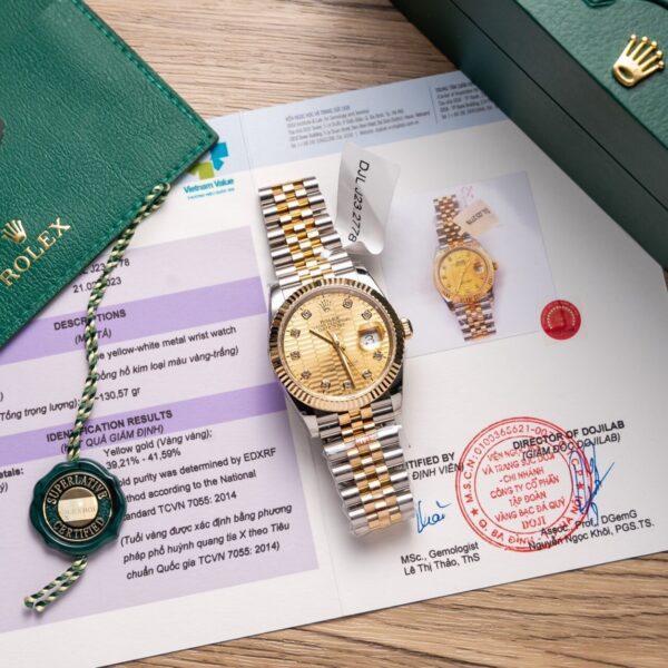 Dong Ho Rolex DateJust Boc Vang That Mat Nep Gap GMF 36mm 1 1