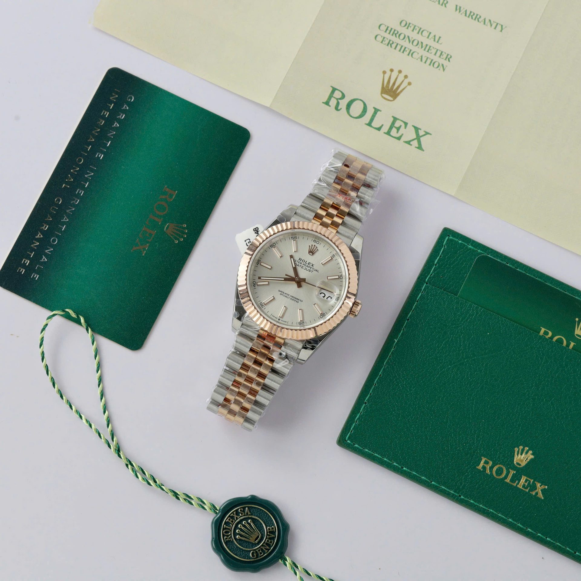 Rolex DateJust Super Clone Watch Gold Wrapped Jubilee Strap GM Factory 41mm - Image 5