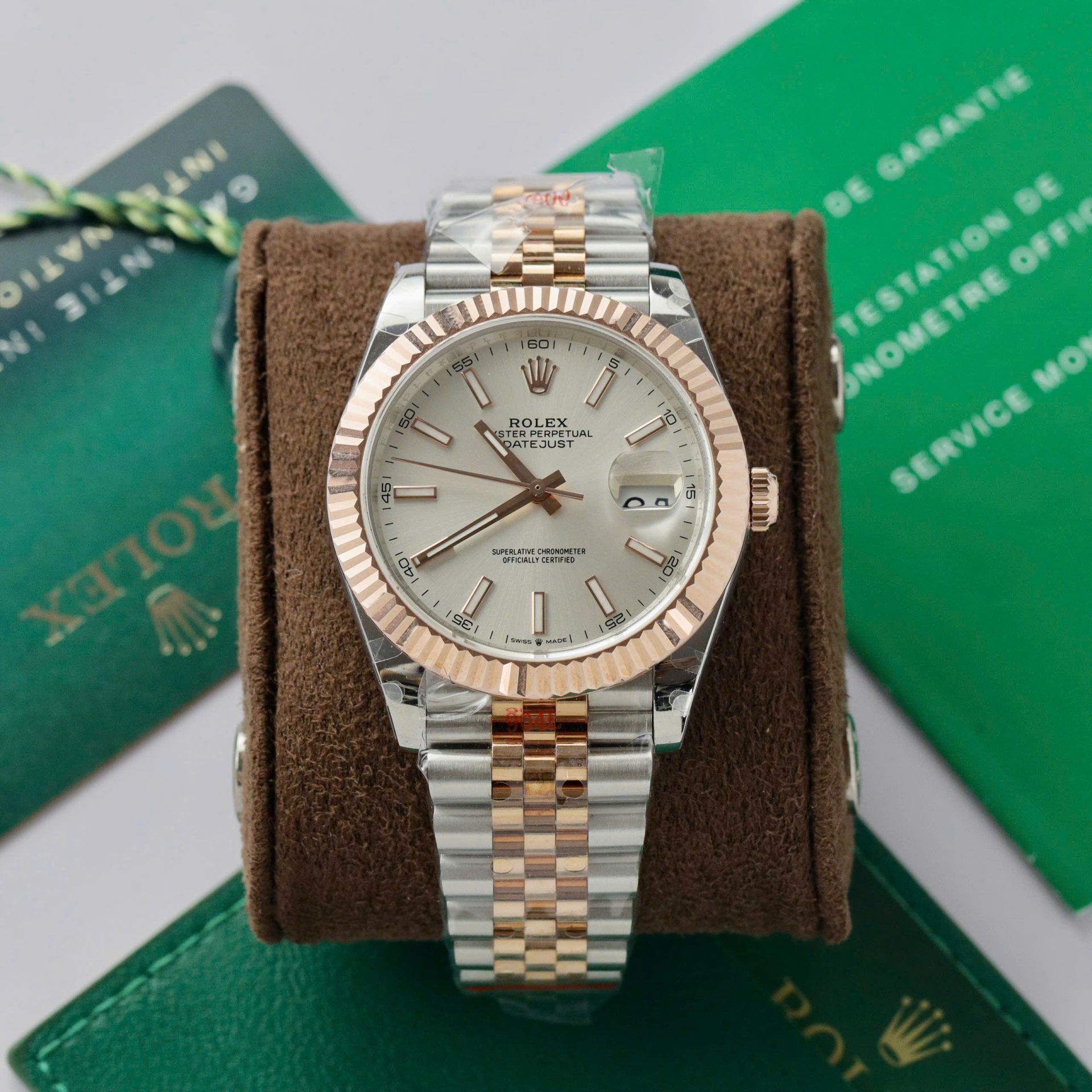 Rolex DateJust Super Clone Watch Gold Wrapped Jubilee Strap GM Factory 41mm - Image 2