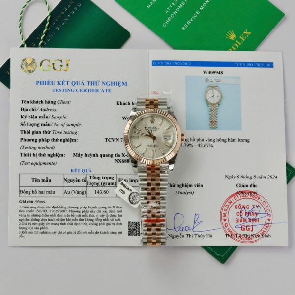 Dong Ho Rolex DateJust Che Tac Boc Vang That Coc So Da Quang GM Factory 41mm 5 1