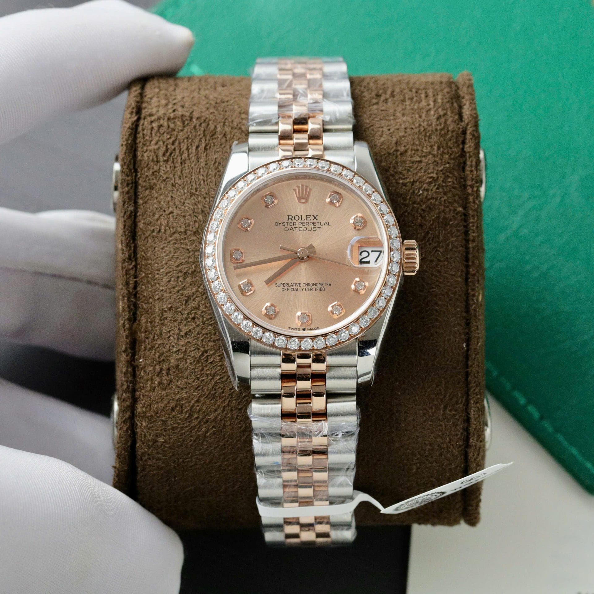 Rolex DateJust Super Clone Watch Custom Moissanite Diamonds Hong Kong 31mm - Image 2