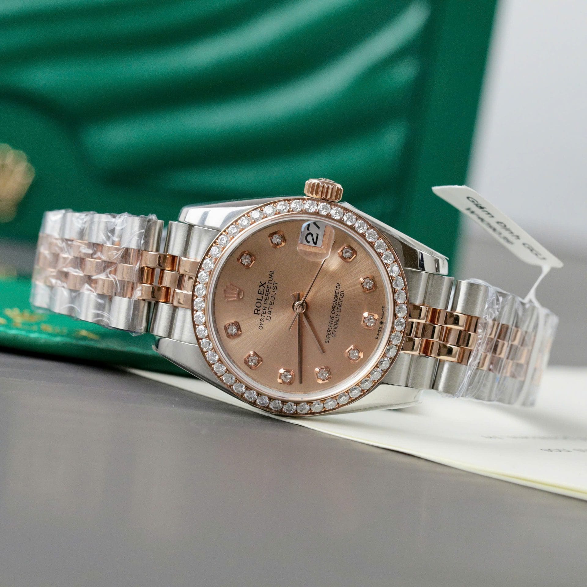Rolex DateJust Super Clone Watch Custom Moissanite Diamonds Hong Kong 31mm - Image 5