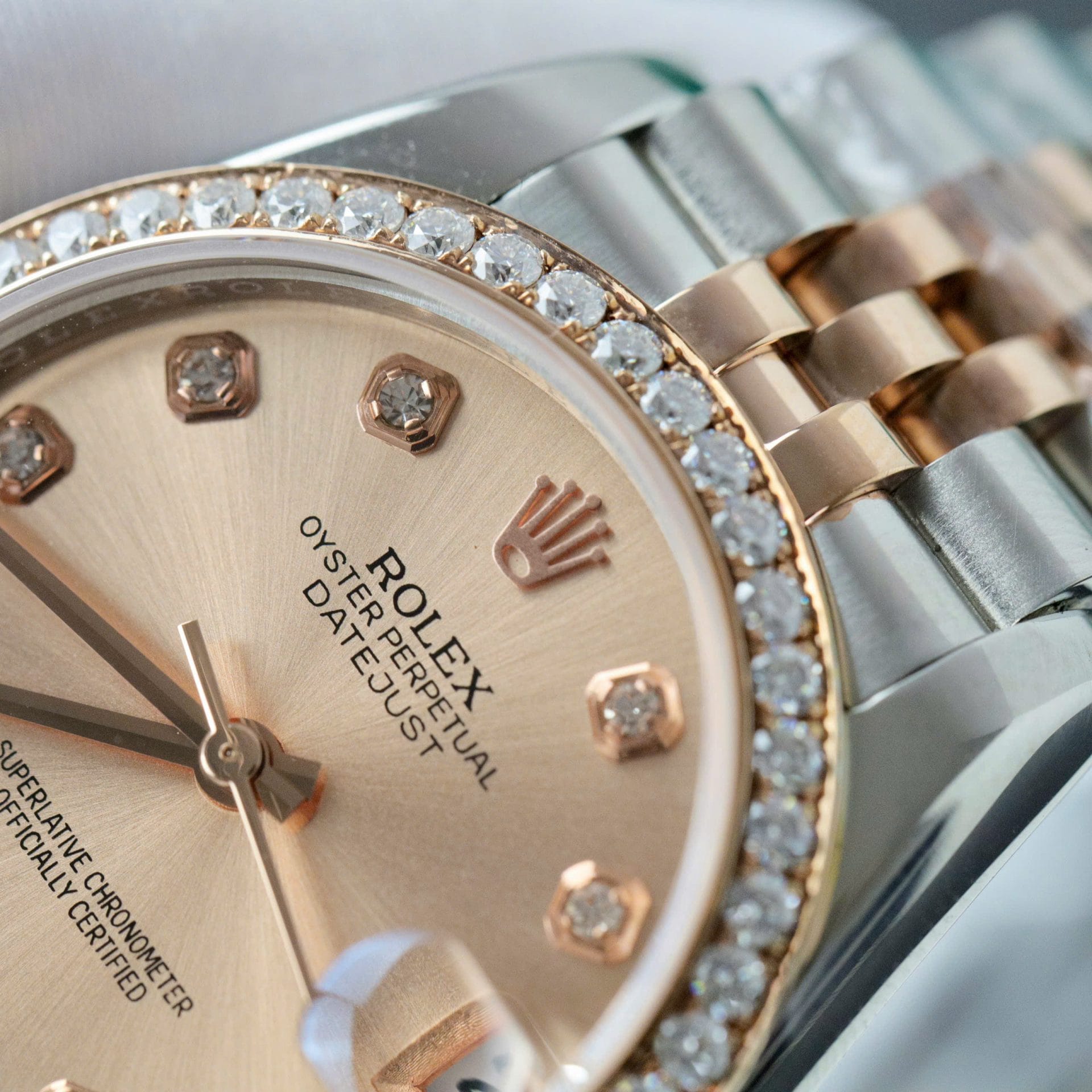 Rolex DateJust Super Clone Watch Custom Moissanite Diamonds Hong Kong 31mm - Image 7