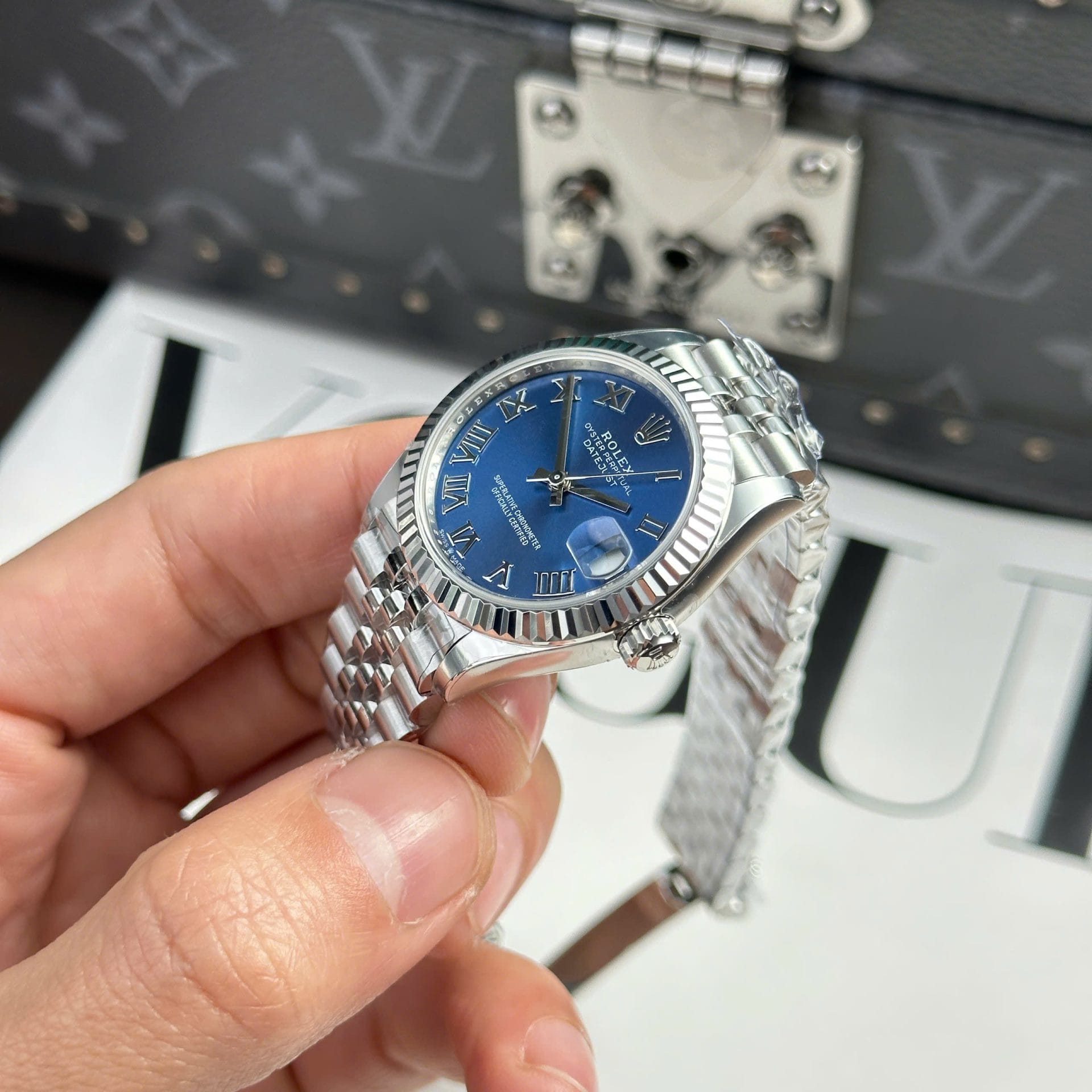 Rolex DateJust Super Clone Watches Dial Blue Jubilee Strap THB Factory 31mm - Image 4