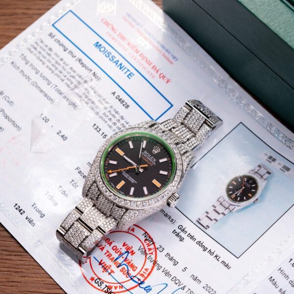 Dong Ho Rolex DateJust Do Kim Cuong Moissanite Hong Kong 41mm 8 1