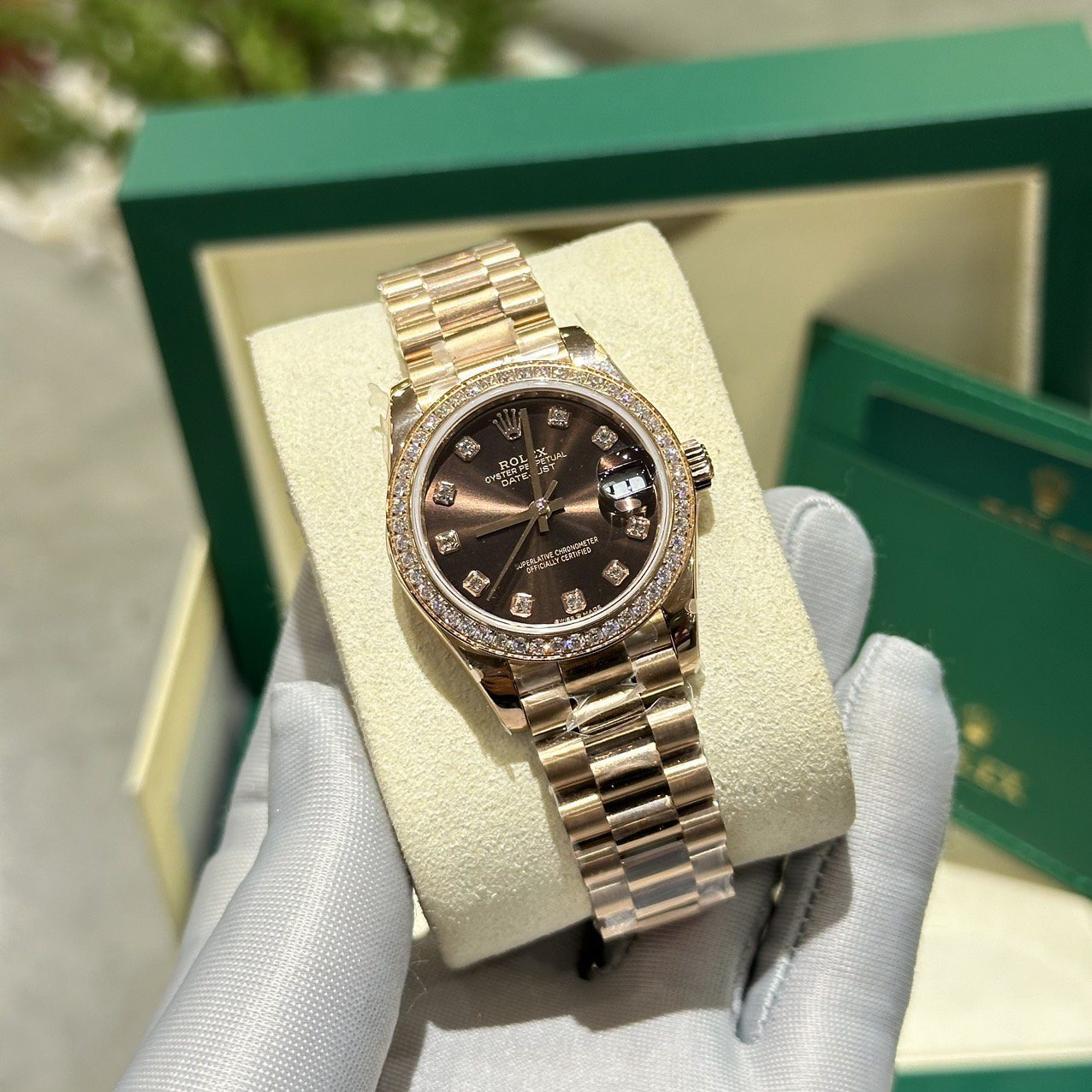 Rolex DateJust Super Clone Chocolate Dial Oyster Strap BP Factory 31mm