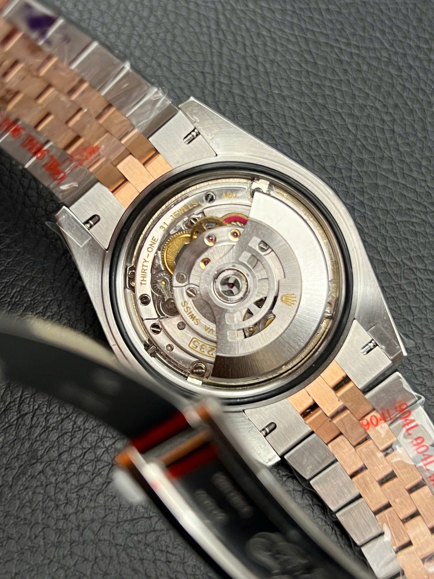 Rolex DateJust Dial Chocolate Super Clone Watch Custom Gold Wrapped GM Factory 41mm - Image 7