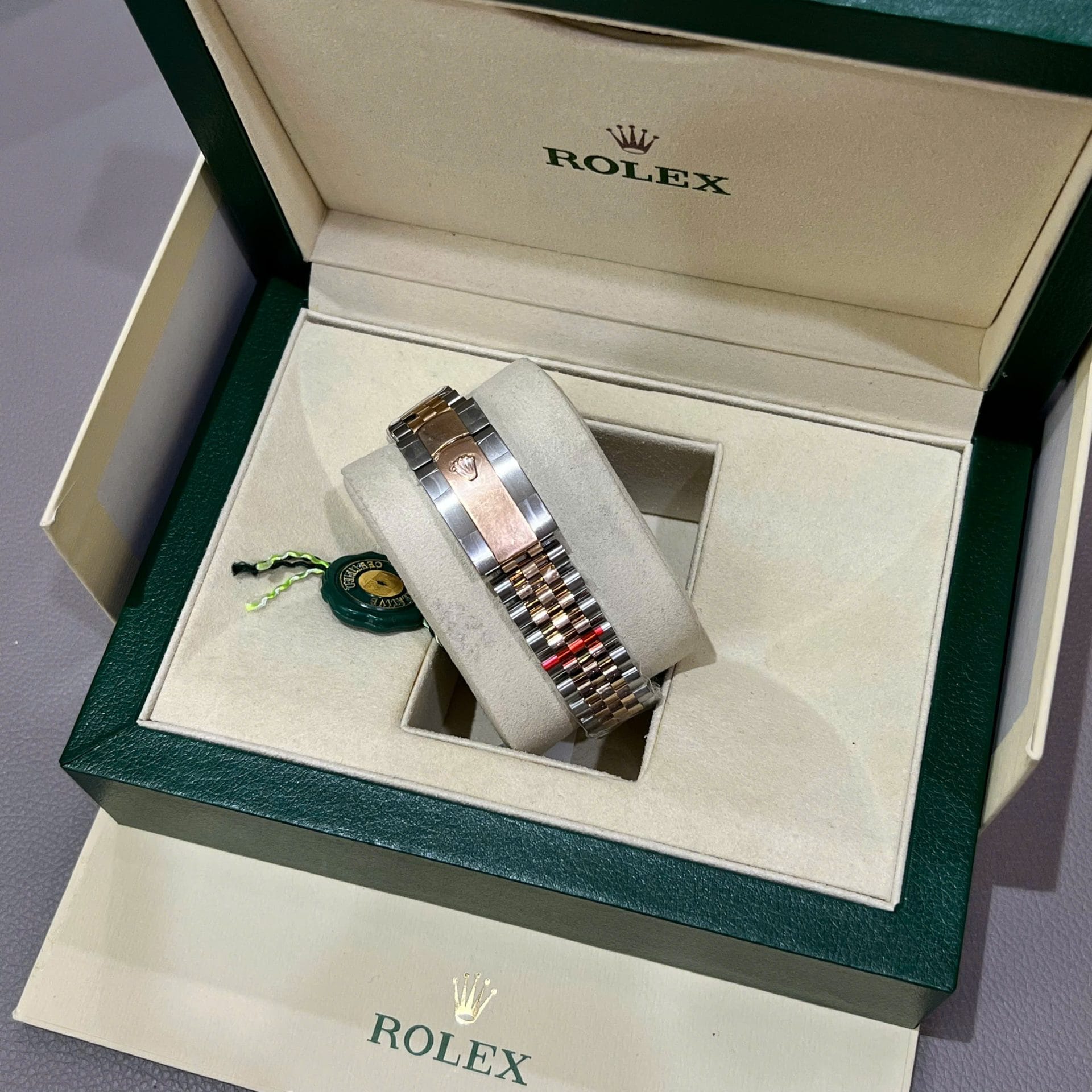 Rolex DateJust Dial Chocolate Super Clone Watch Custom Gold Wrapped GM Factory 41mm - Image 9
