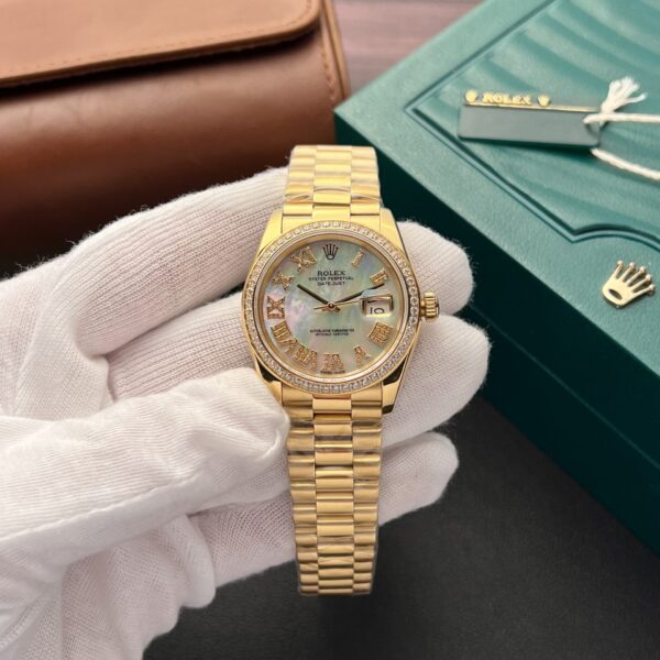 Dong Ho Rolex DateJust Mat So Xa Cu Dinh Da Rep 11 36mm 2 1