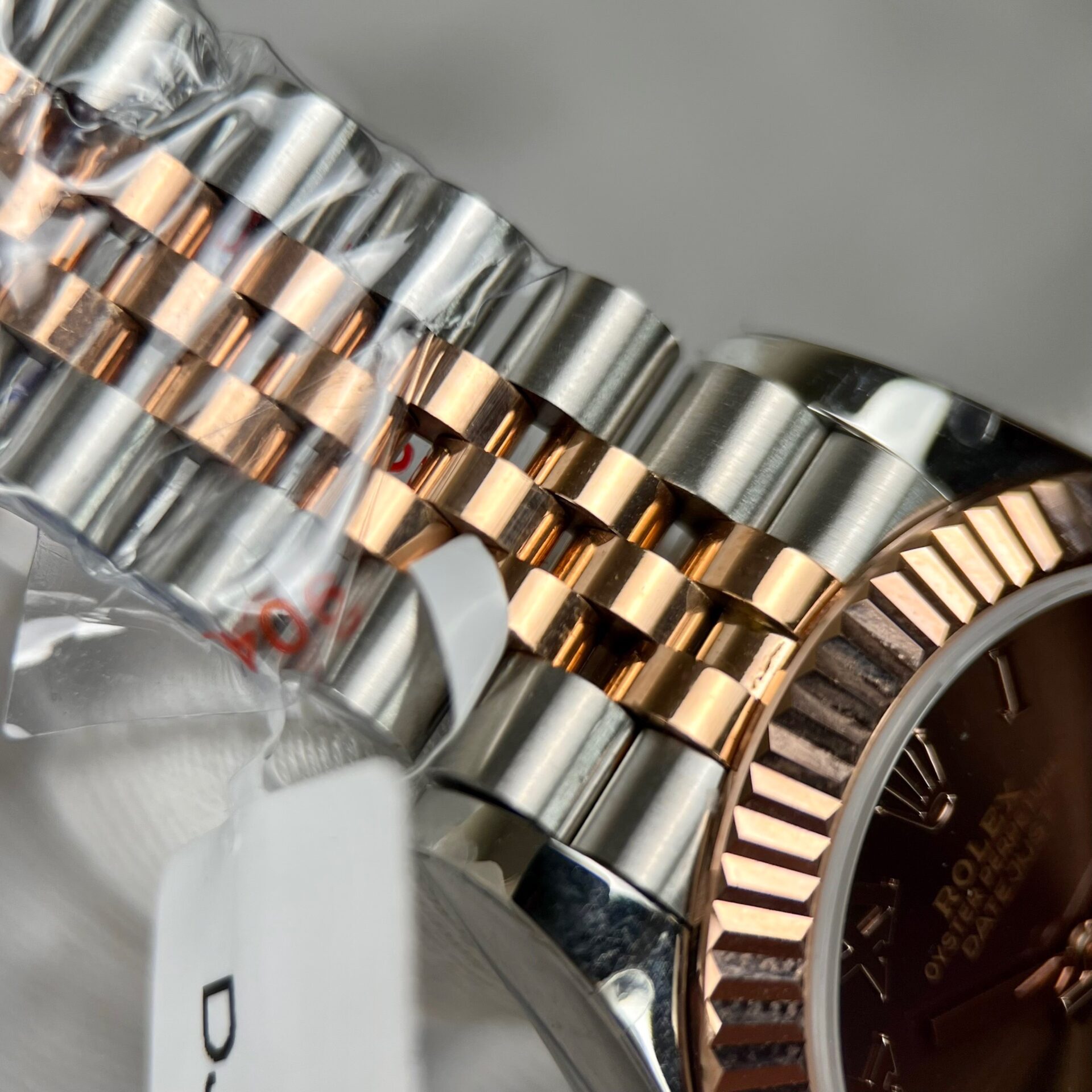 Rolex DateJust Super Clone Watch Gold Wrapped Chocolate Dial GM 31mm - Image 5