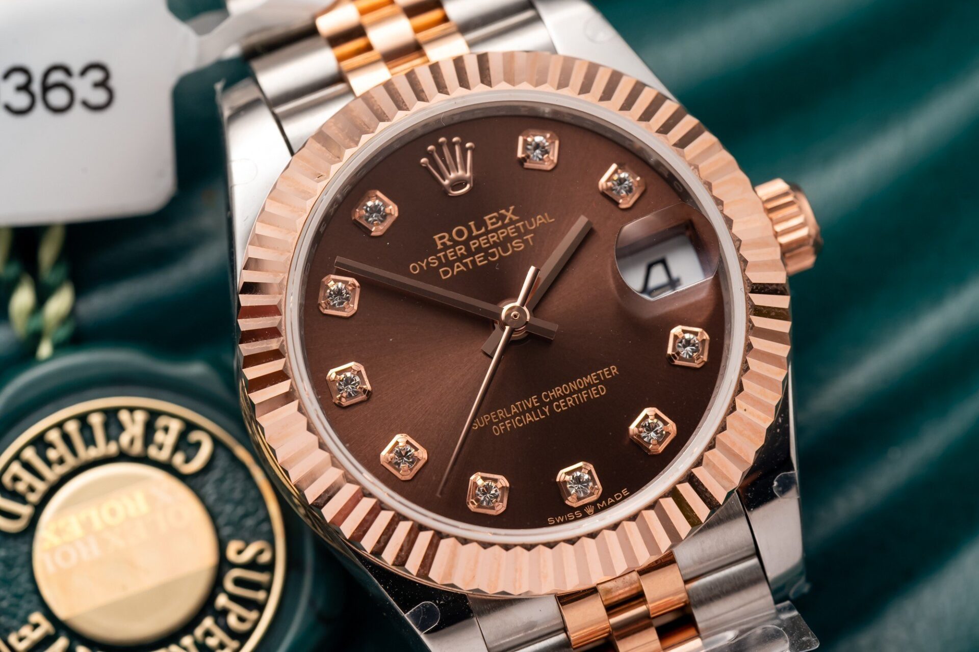 Rolex Super Clone DateJust Gold Wrapped Chocolate Dial 31mm - Image 3