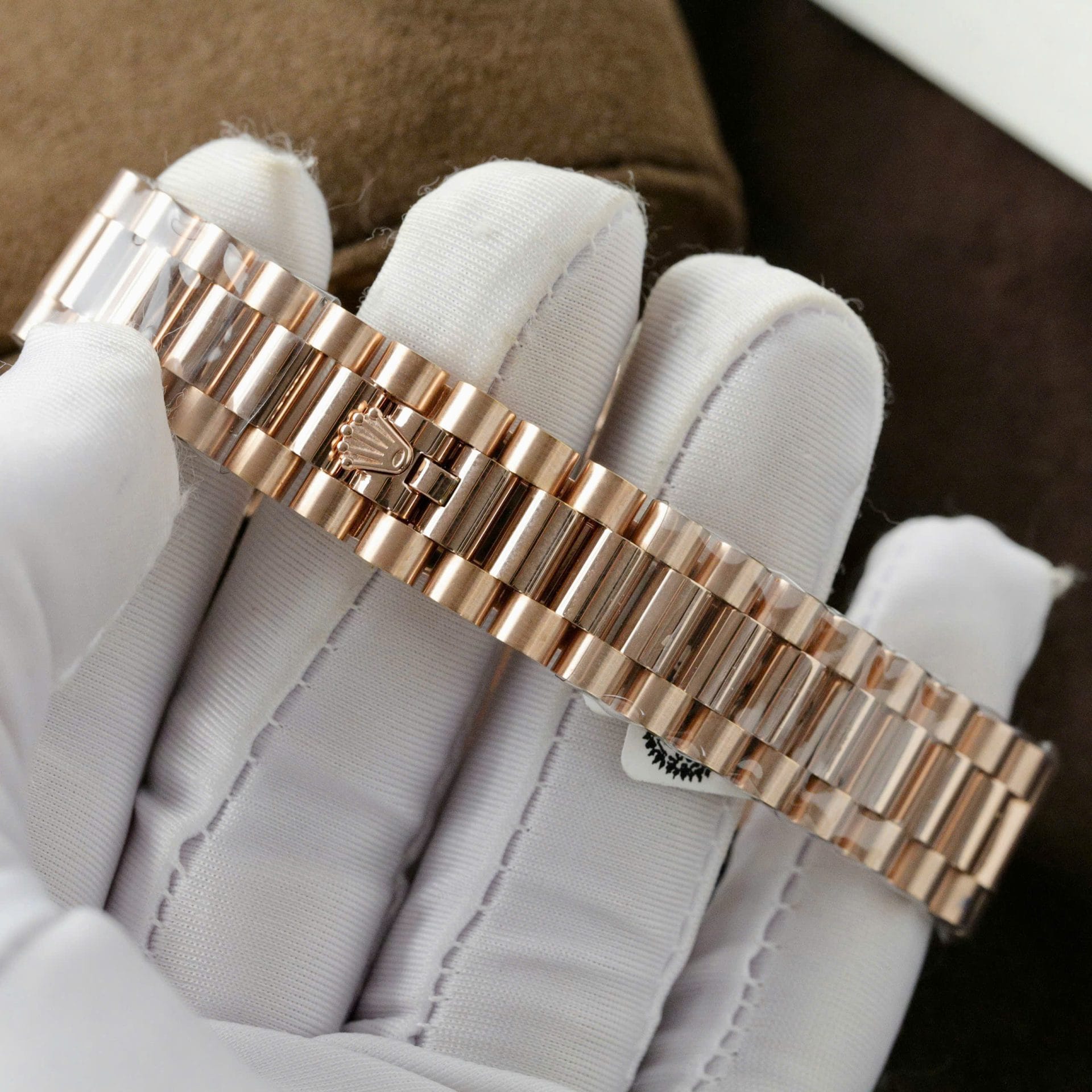 Rolex DateJust Women Custom Gold Wrapped + Ruby Baguette + Diamonds Moissanite 31mm Super Clone - Image 10