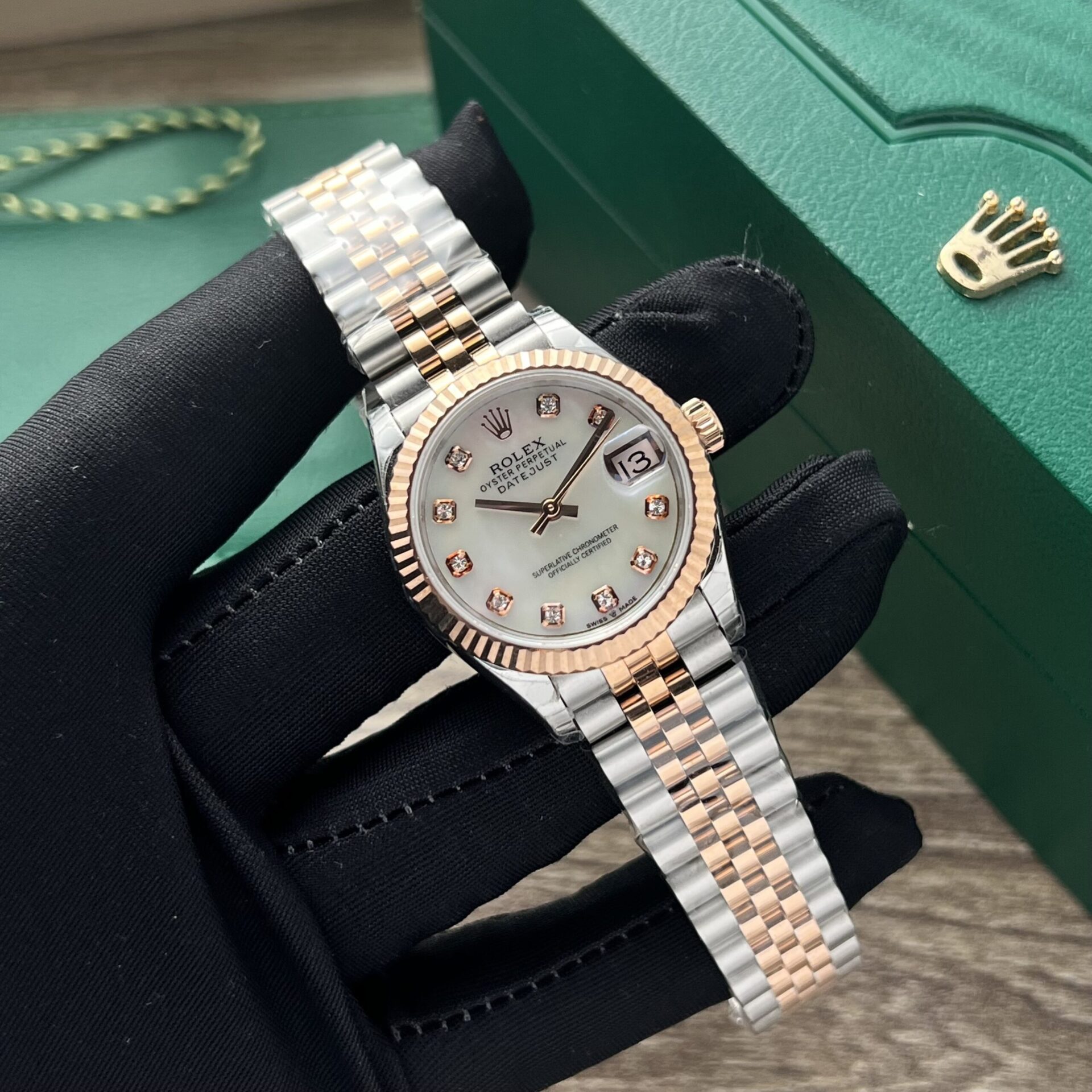 Rolex DateJust Super Clone Watch Mother Of Pearl Dial 31mm - Image 2