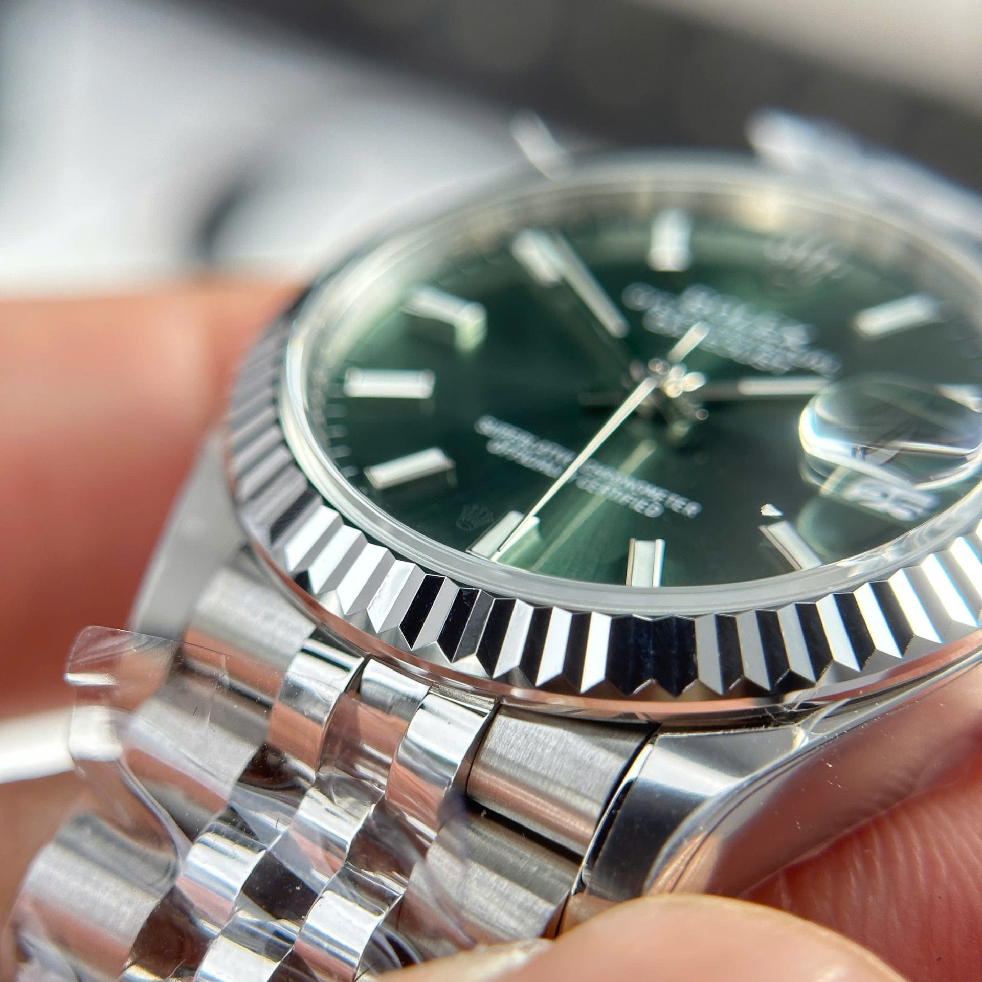 Rolex DateJust Super Clone Watch Dial Green Jubilee Strap THB Factory 31mm - Image 8