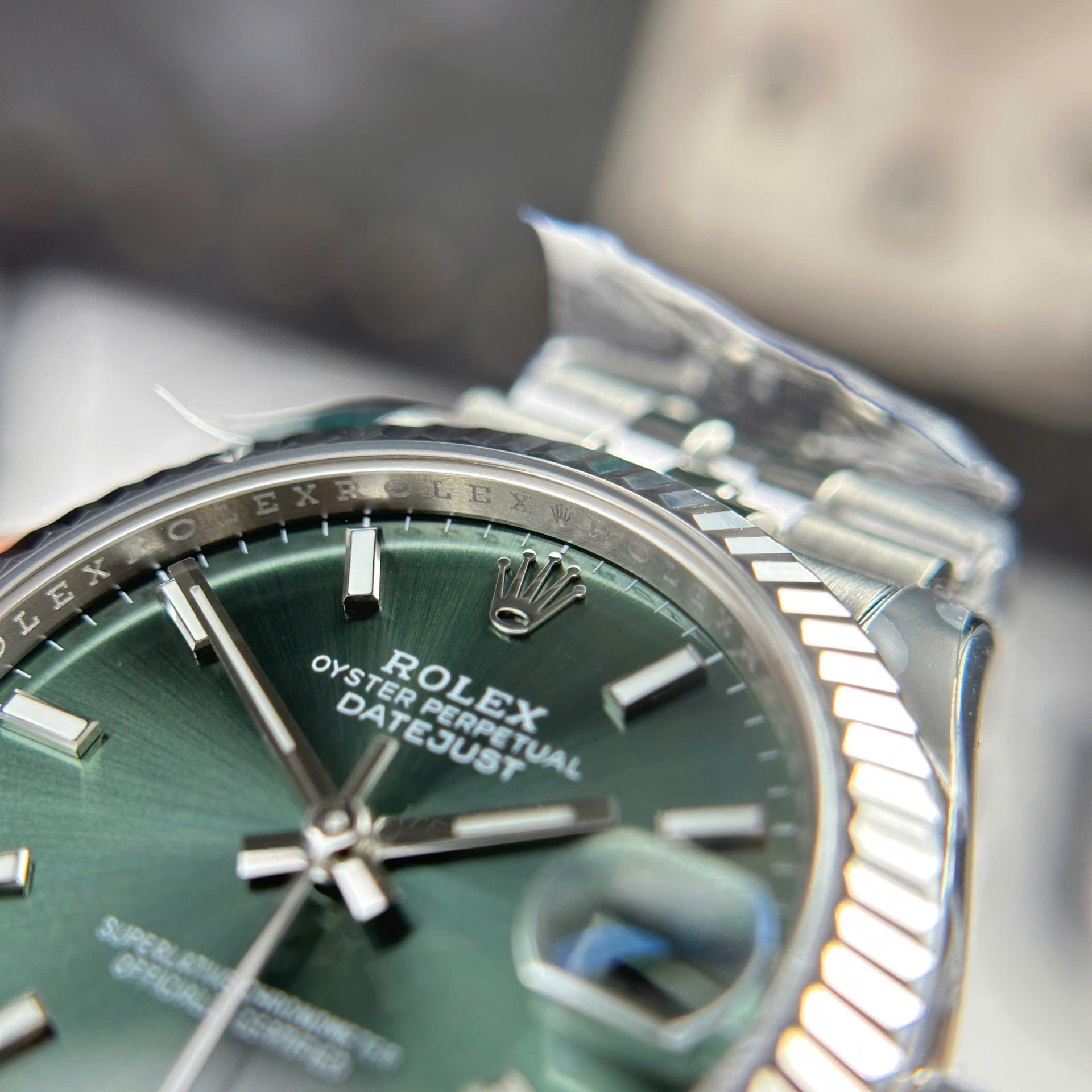 Rolex DateJust Super Clone Watch Dial Green Jubilee Strap THB Factory 31mm - Image 7