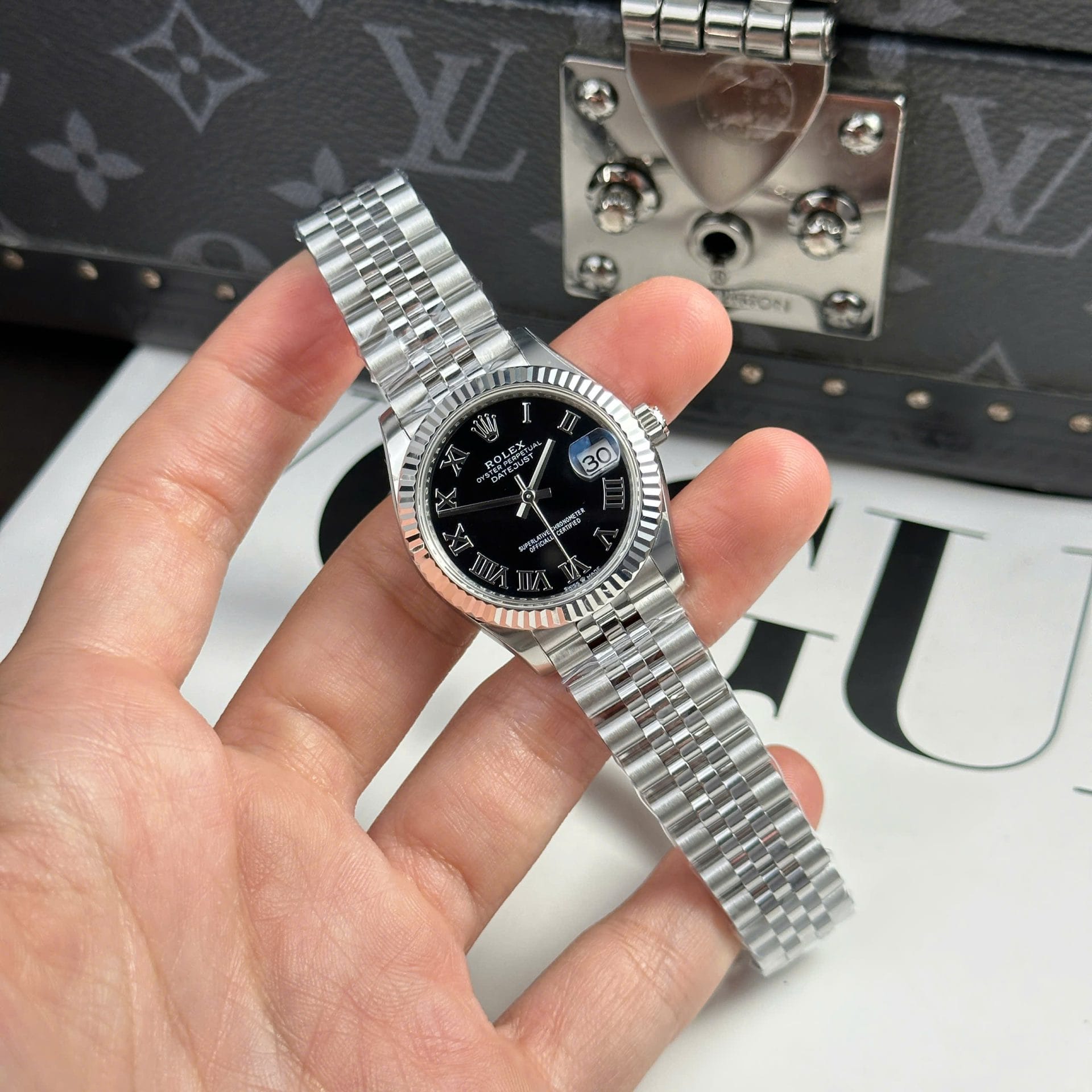 Rolex DateJust Replica 11 Watch Dial Black Jubilee Strap THB Factory 31mm - Image 2