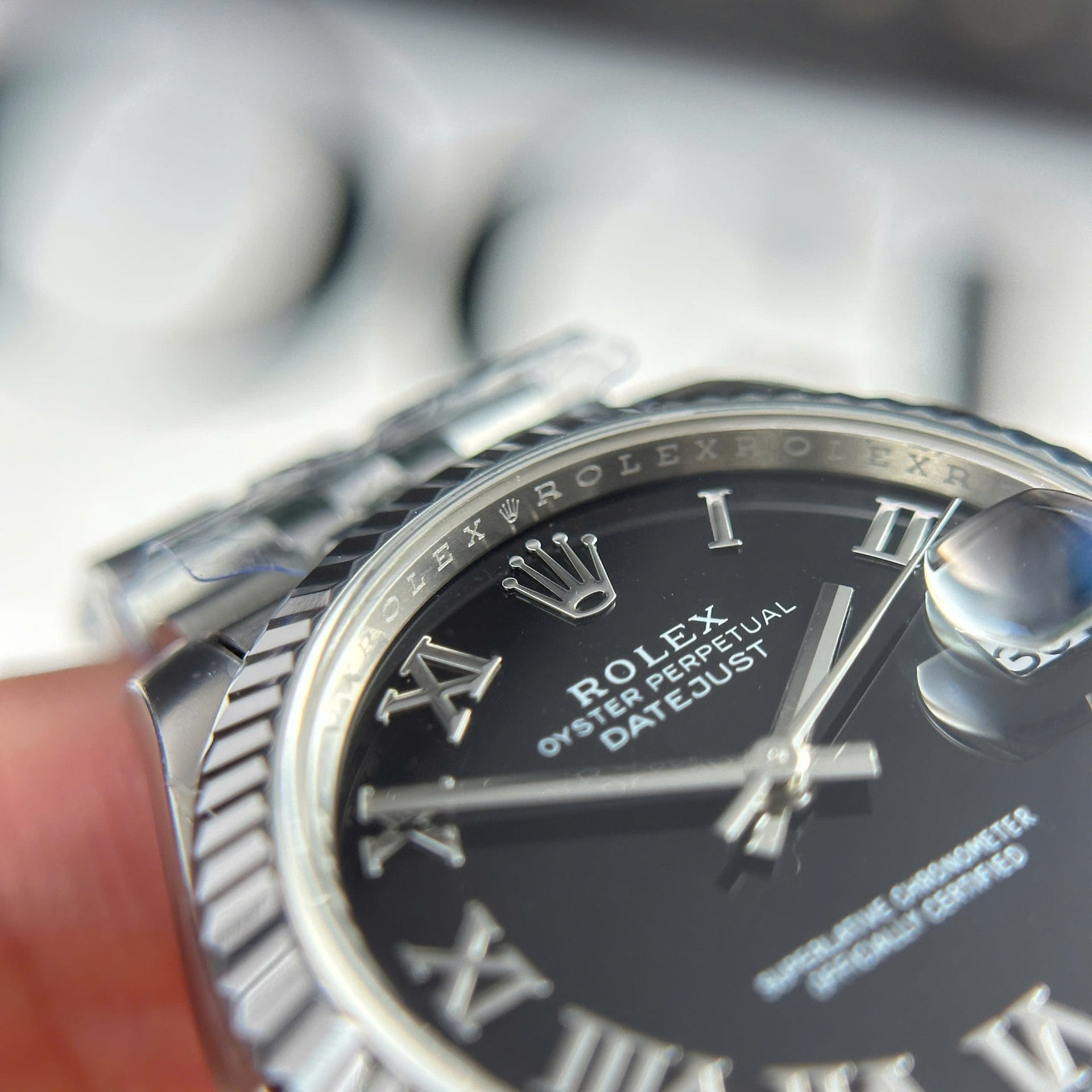 Rolex DateJust Replica 11 Watch Dial Black Jubilee Strap THB Factory 31mm - Image 7