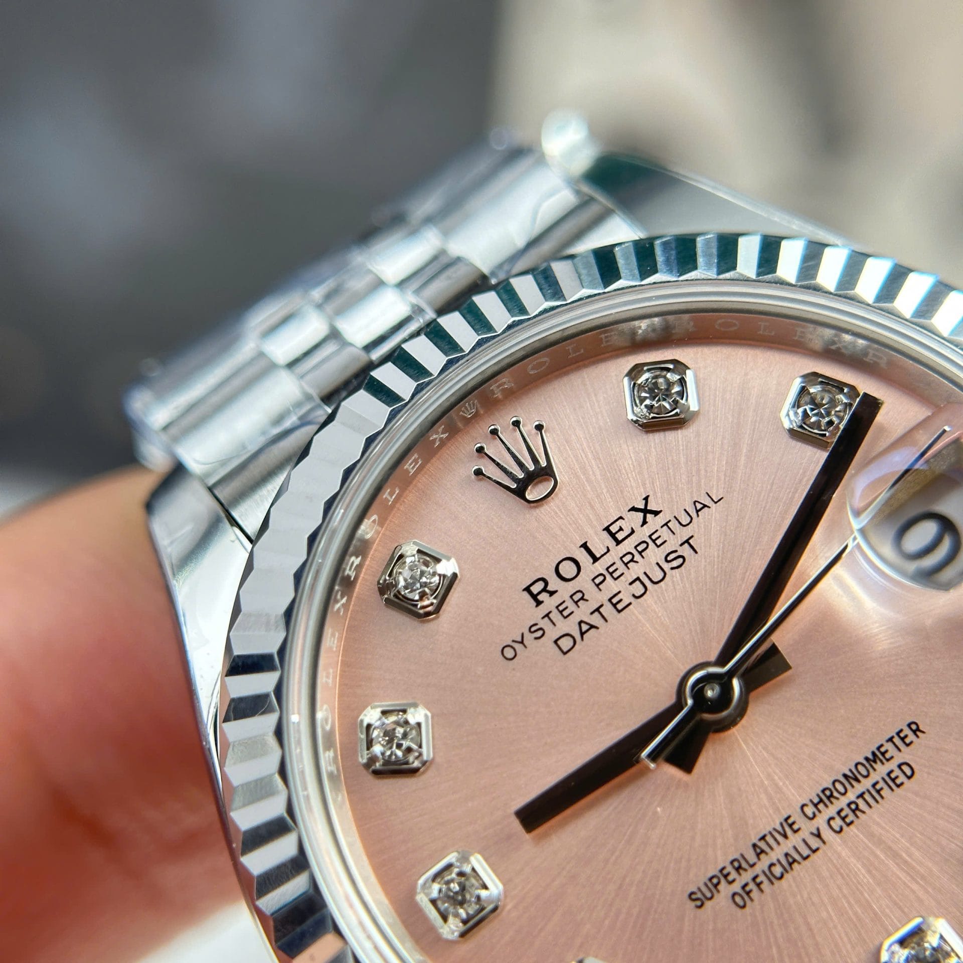 Rolex DateJust Super Clone Watch Dial Pink Jubilee Strap THB Factory 31mm - Image 7
