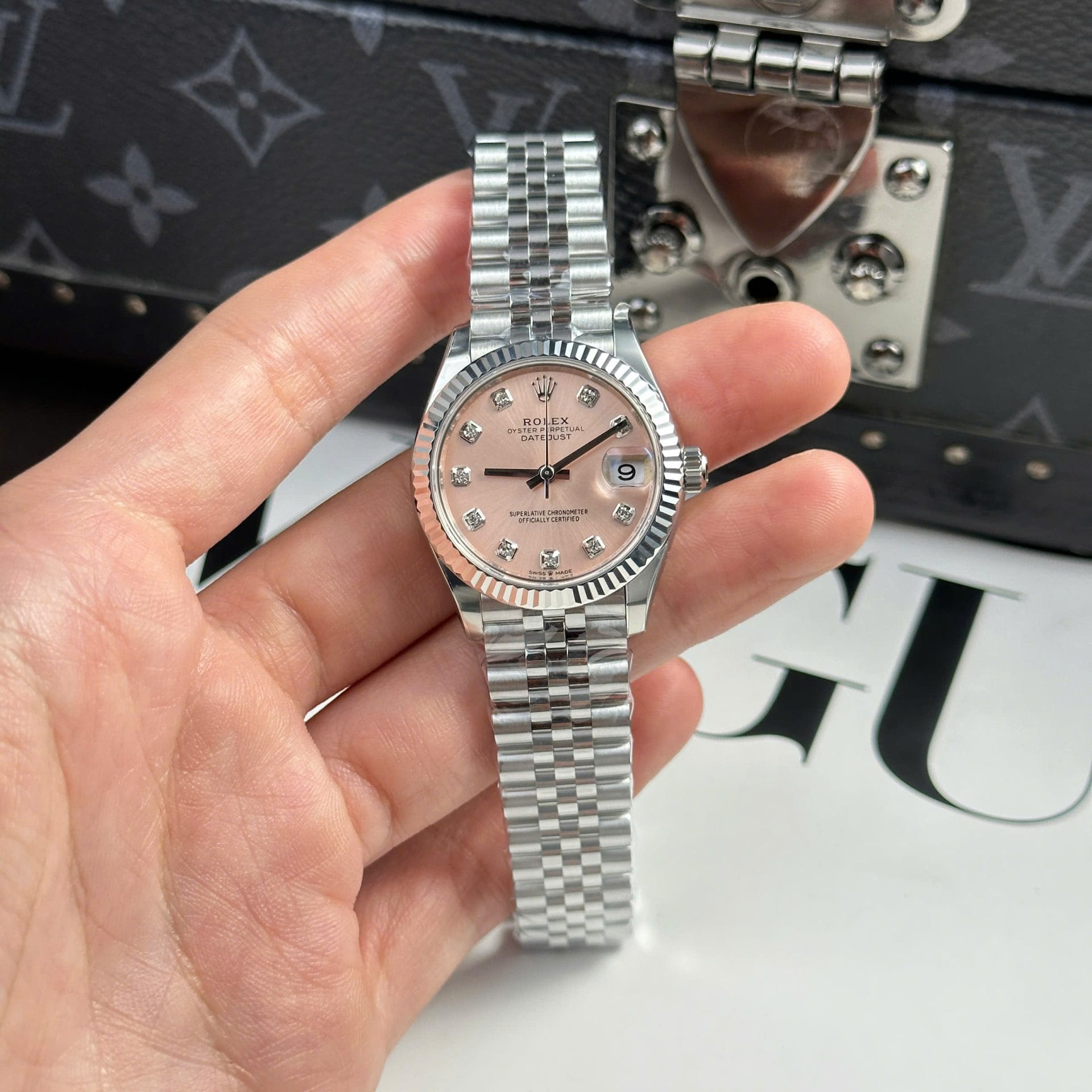 Rolex DateJust Super Clone Watch Dial Pink Jubilee Strap THB Factory 31mm