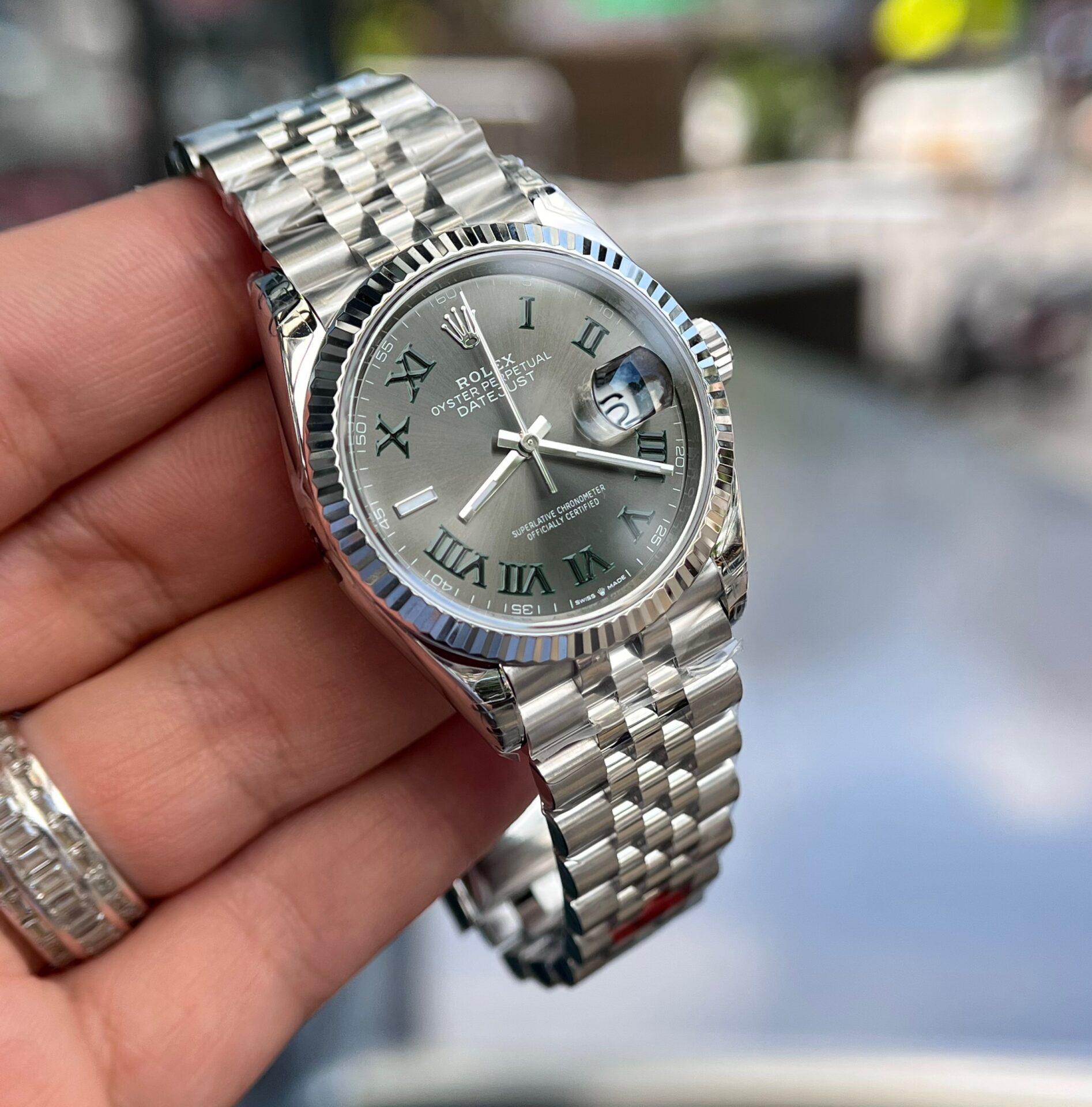 Rolex Datejust 126234 Wimbledon Dial Super Clone Watch VS Factory 36mm - Image 4