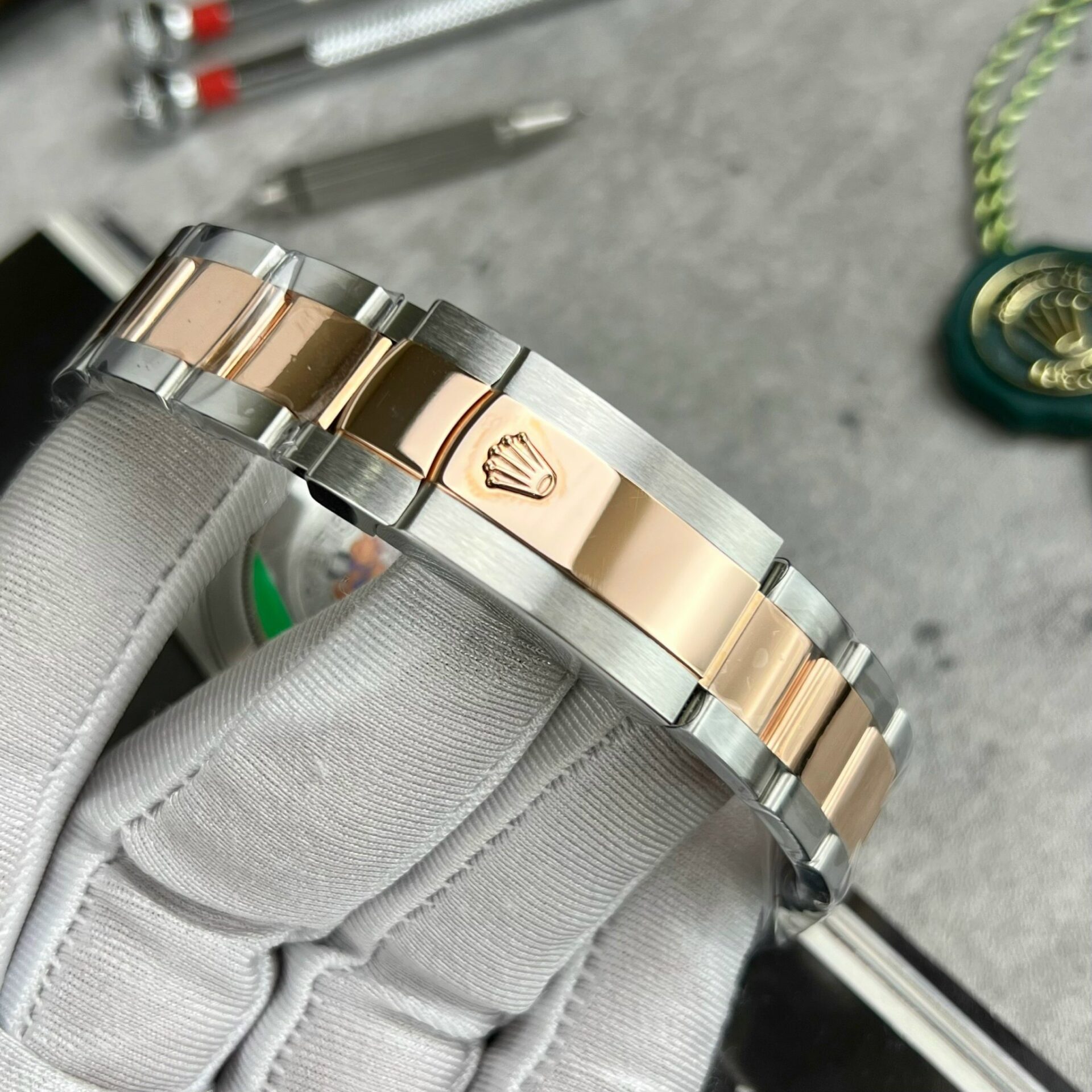 Rolex Datejust 126331 Super Clone Watch Gold Wrapped Oyster Strap Clean Factory 41mm - Image 7