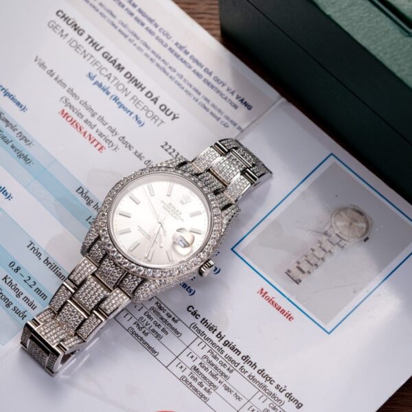 Dong Ho Rolex Datejust 126334 Dinh Full Kim Cuong Moissanite 41mm 5 1