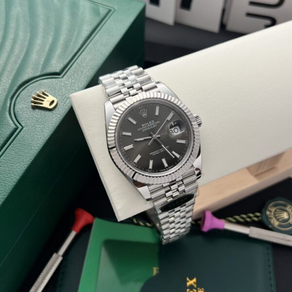 Dong Ho Rolex Datejust 126334 Rep 11 Mat Xam Nha May Clean 41mm 2 scaled 1