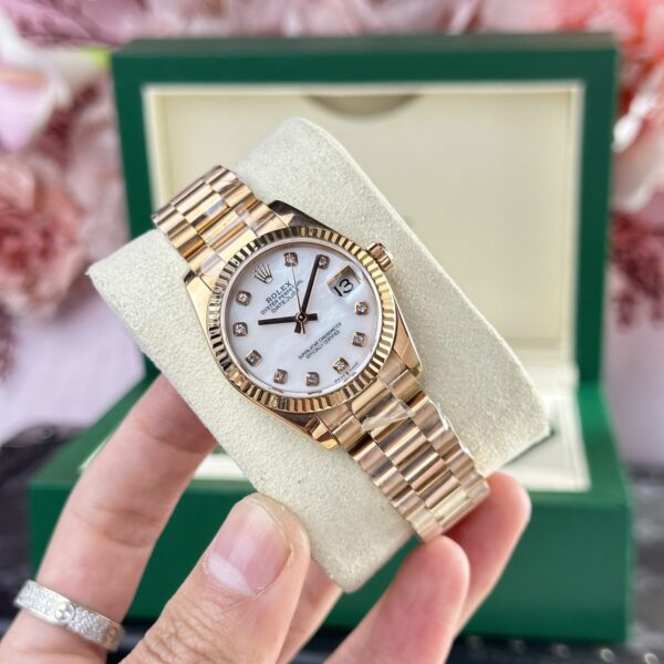 Dong Ho Rolex Datejust 278275 Replica 11 Nu Mat Kham Xa Cu 31mm 3 1
