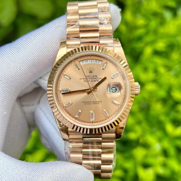 Dong Ho Rolex Day Date 228235 Mat Hong Coc So Dinh Da GM Factory 40mm 1 1