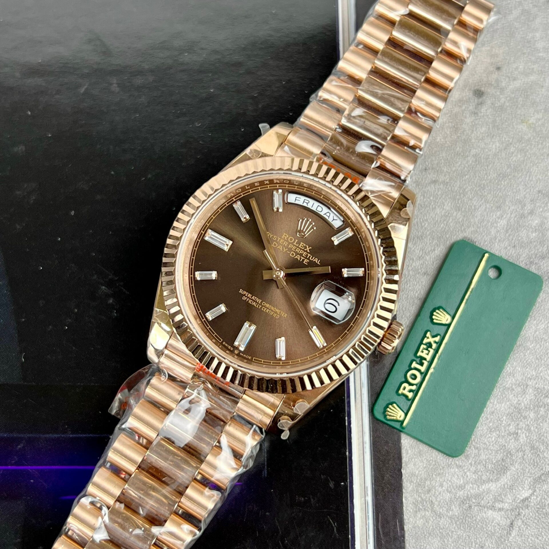 Rolex Day-Date 228235 Super Clone Watch Chocolate Dial GM Factory 40mm - Image 2